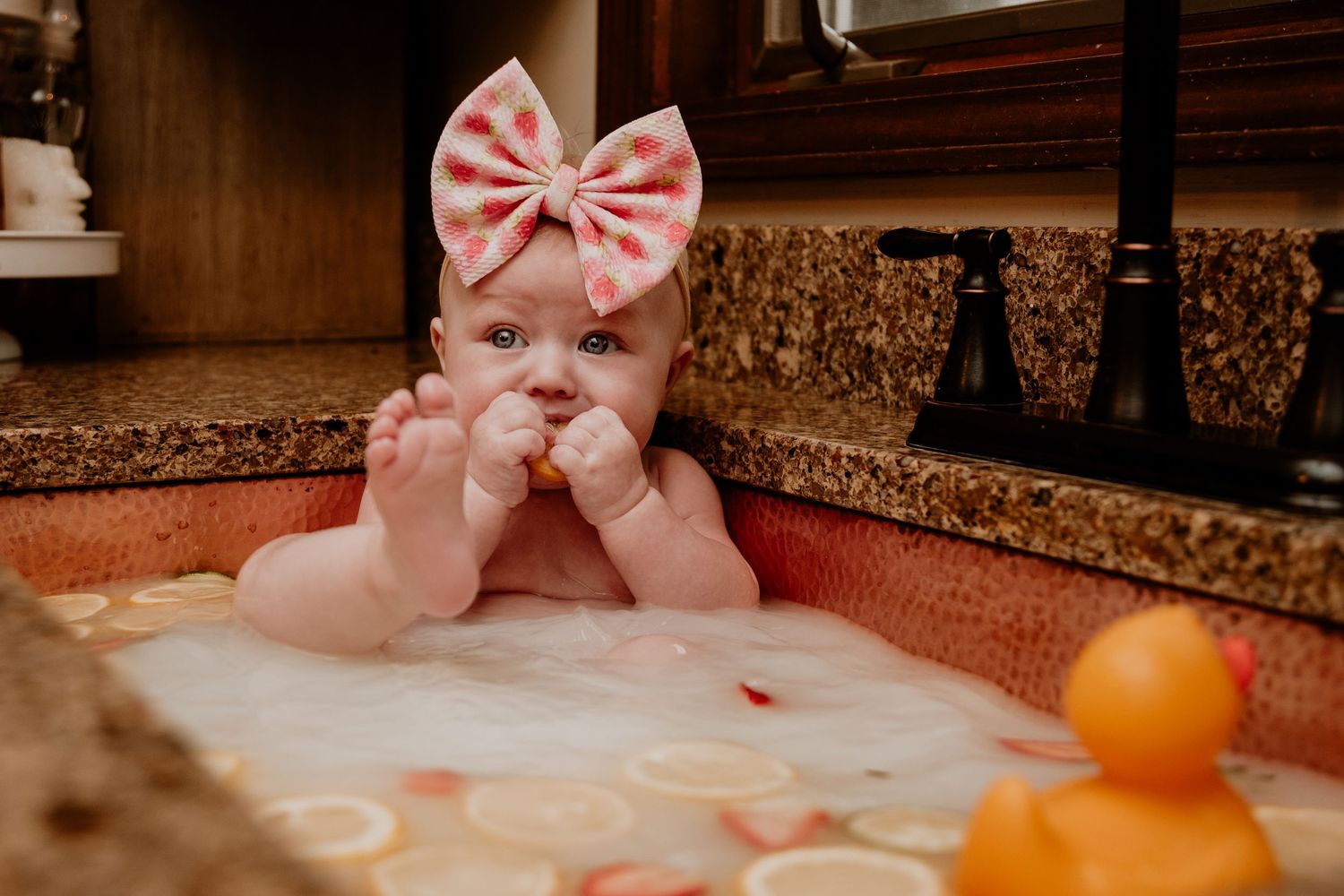 A milk bath session in DeMotte, Indiana