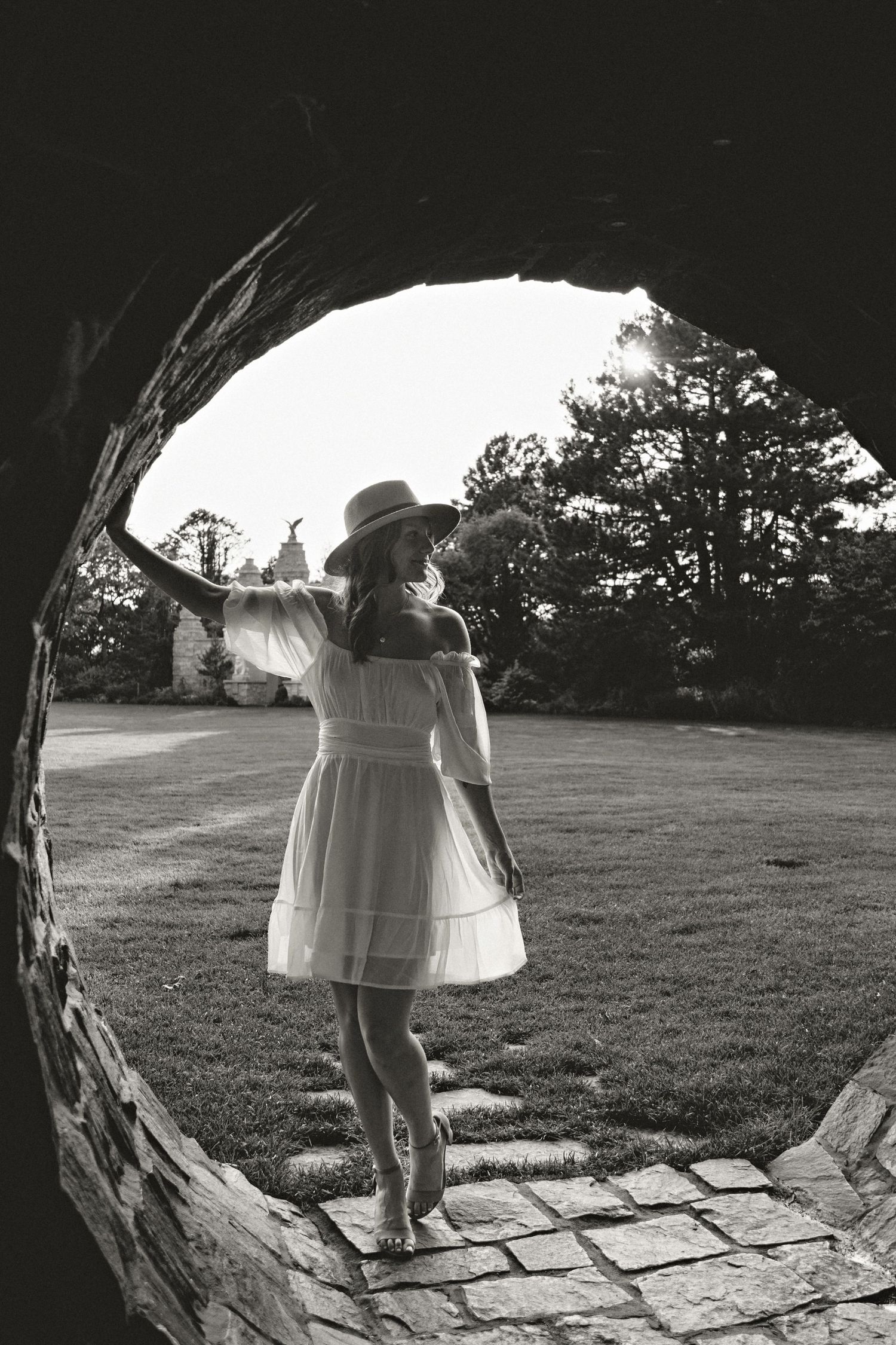 A senior session at Hamstra Gardens in Wheatfield, Indiana