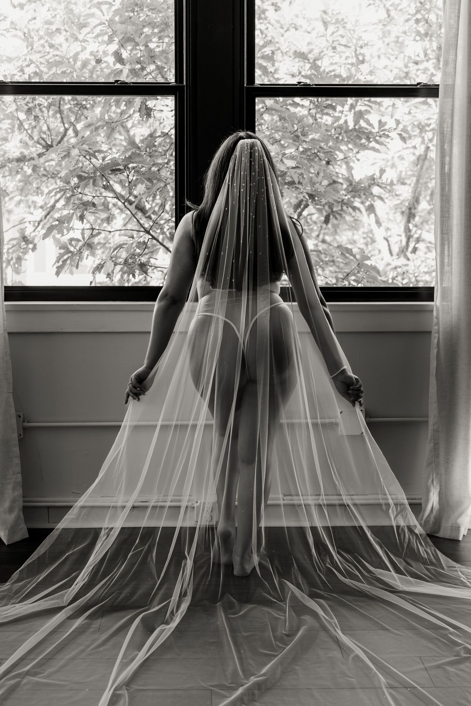 A bridal boudoir session in Valparaiso, Indiana