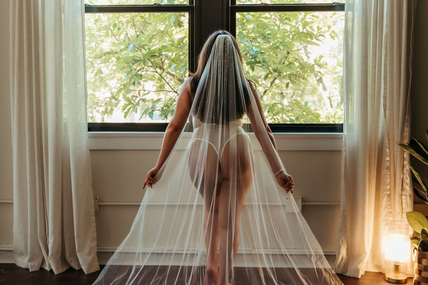 A bridal boudoir session in Valparaiso, Indiana