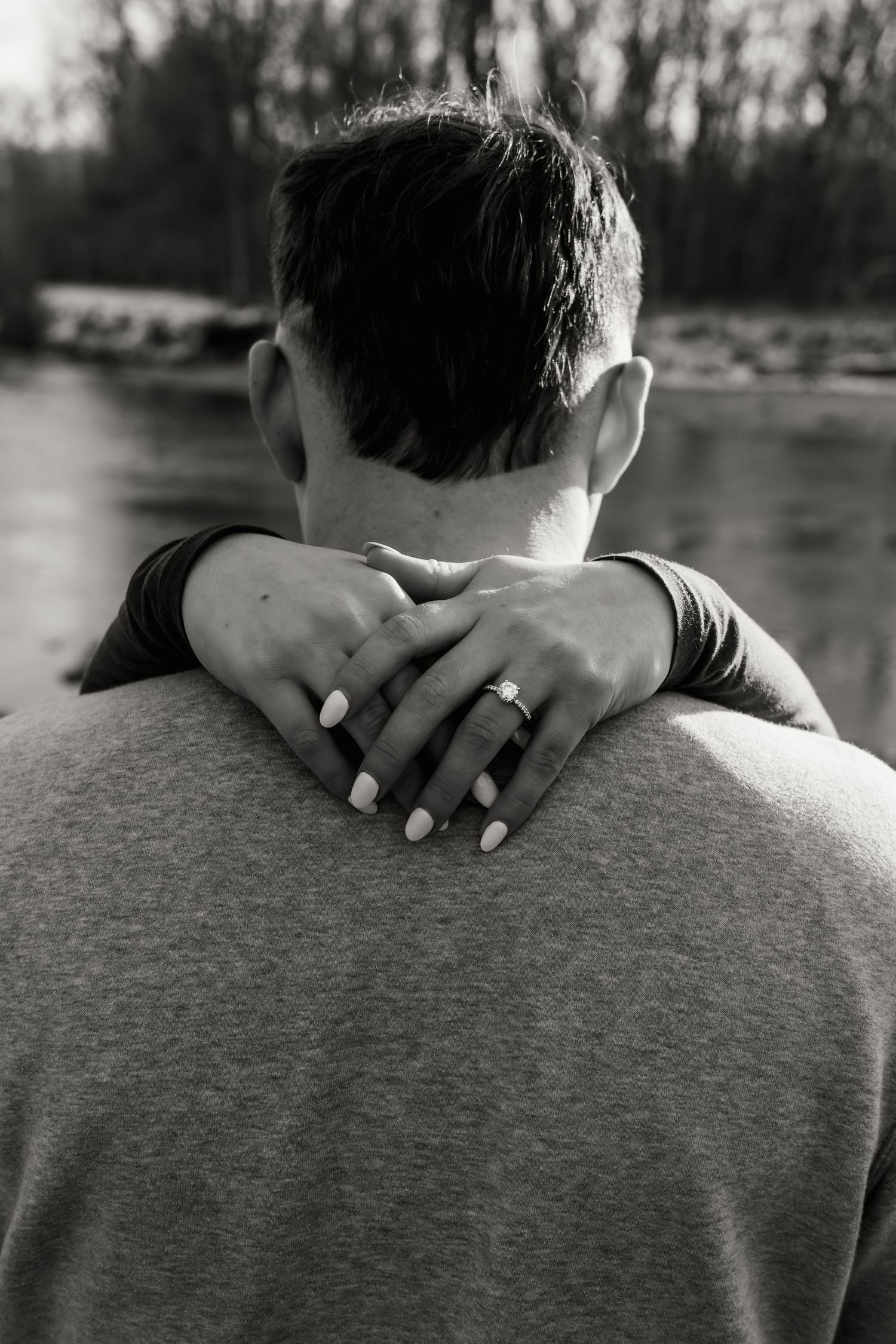 An engagement session at Wildcat Creek Park in Lafayette, Indiana