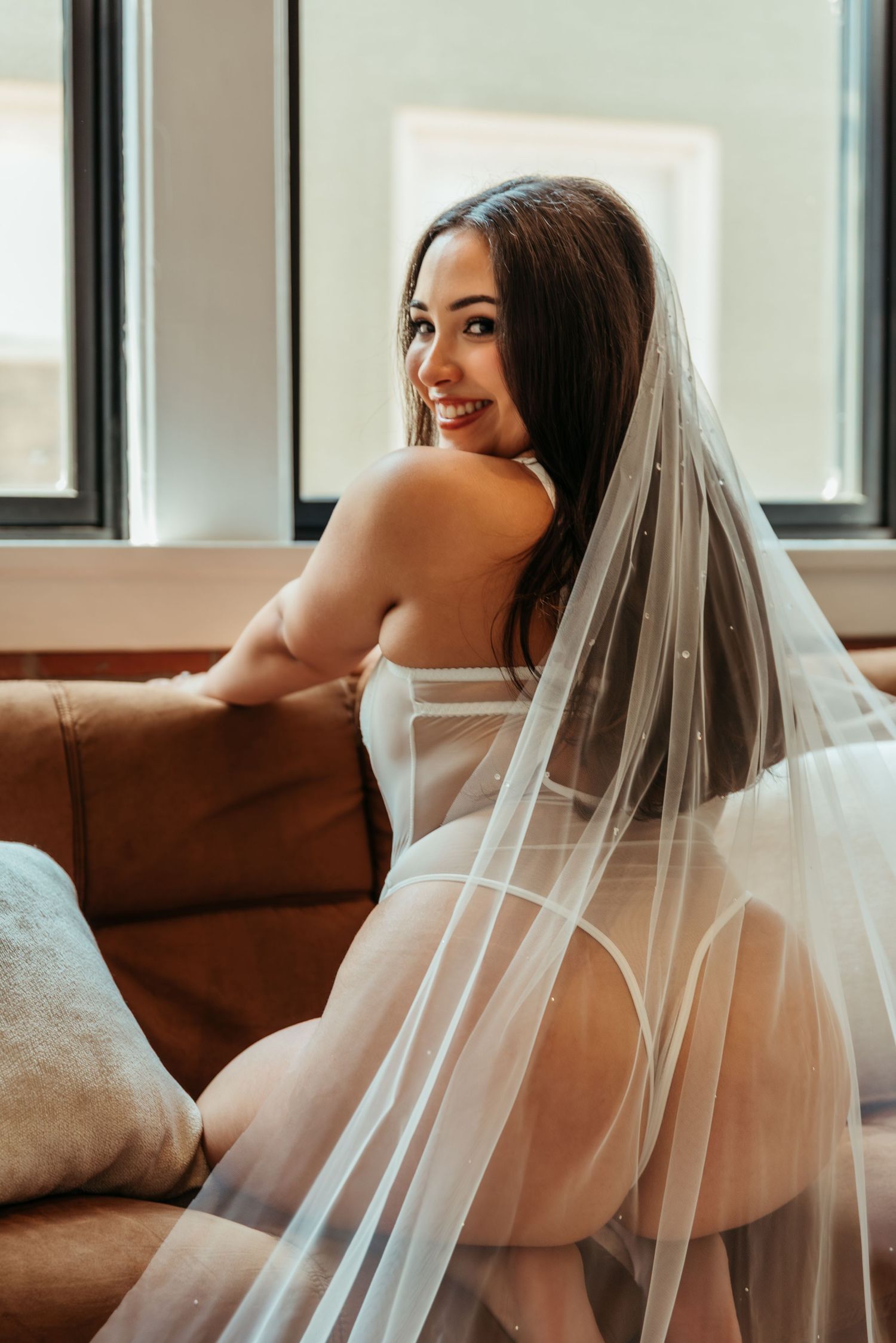 A bridal boudoir session in Valparaiso, Indiana