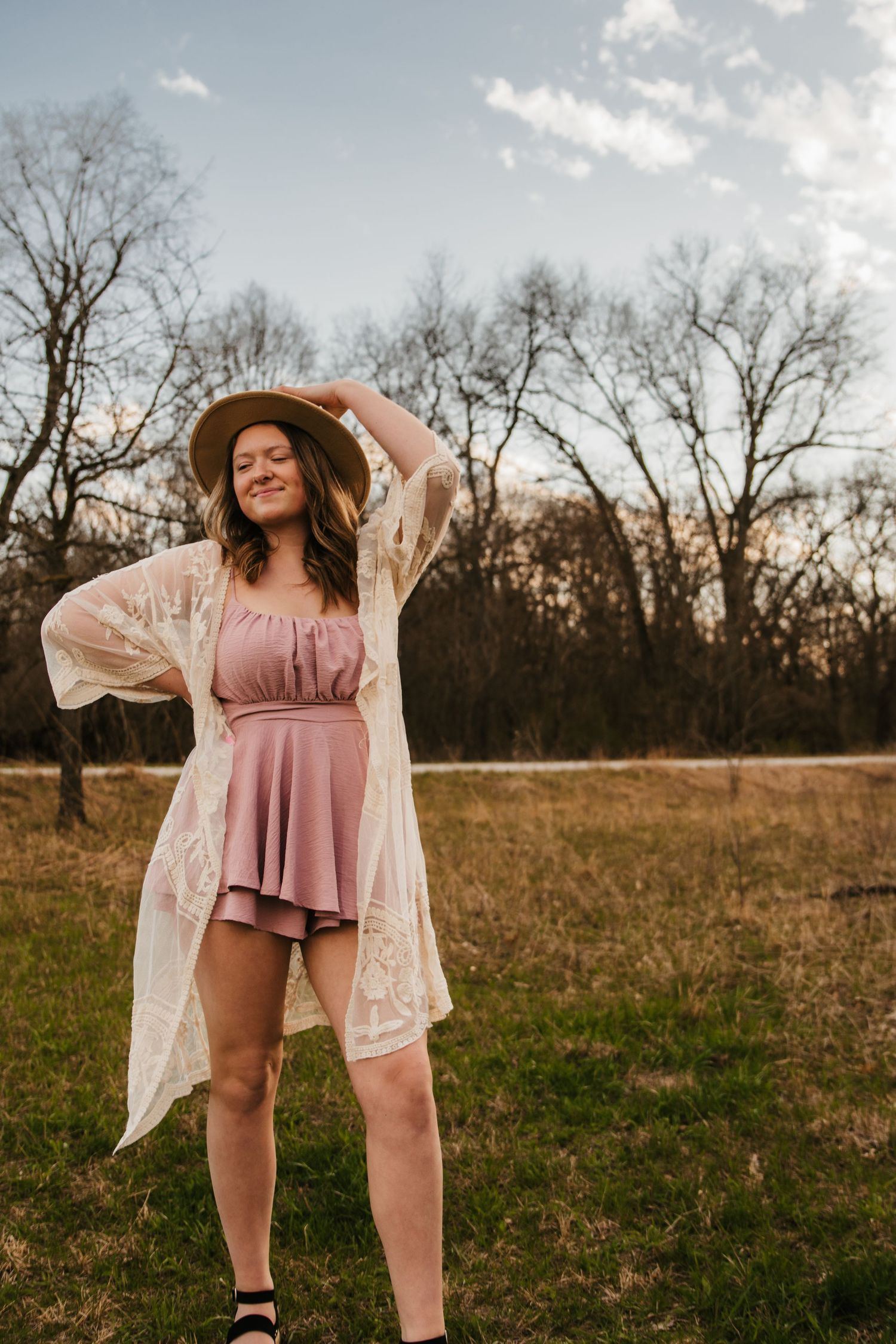 A senior session in Fair Oaks, Indiana