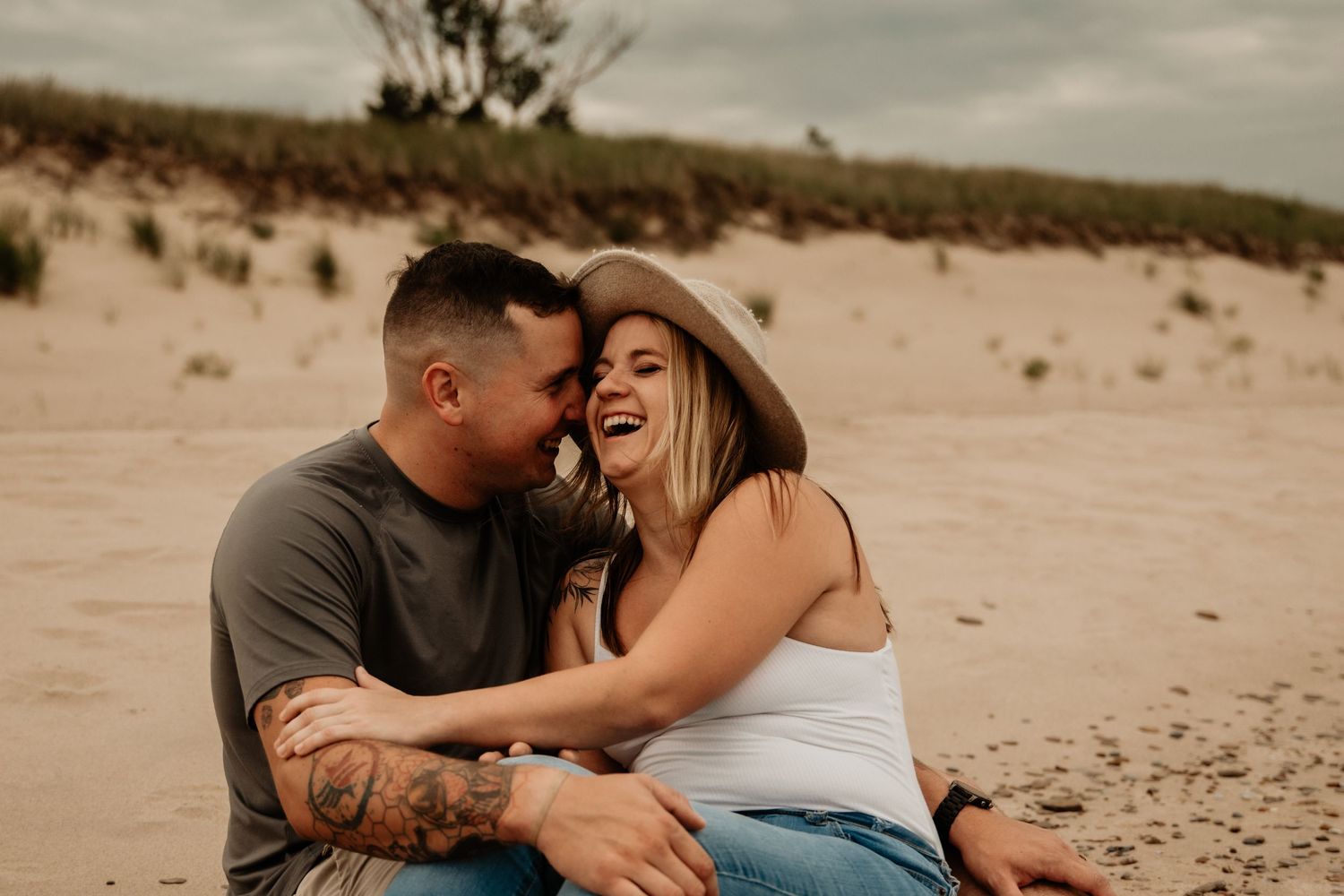 A couples session at Indiana Dunes National Park, West Beach in Gary, Indiana