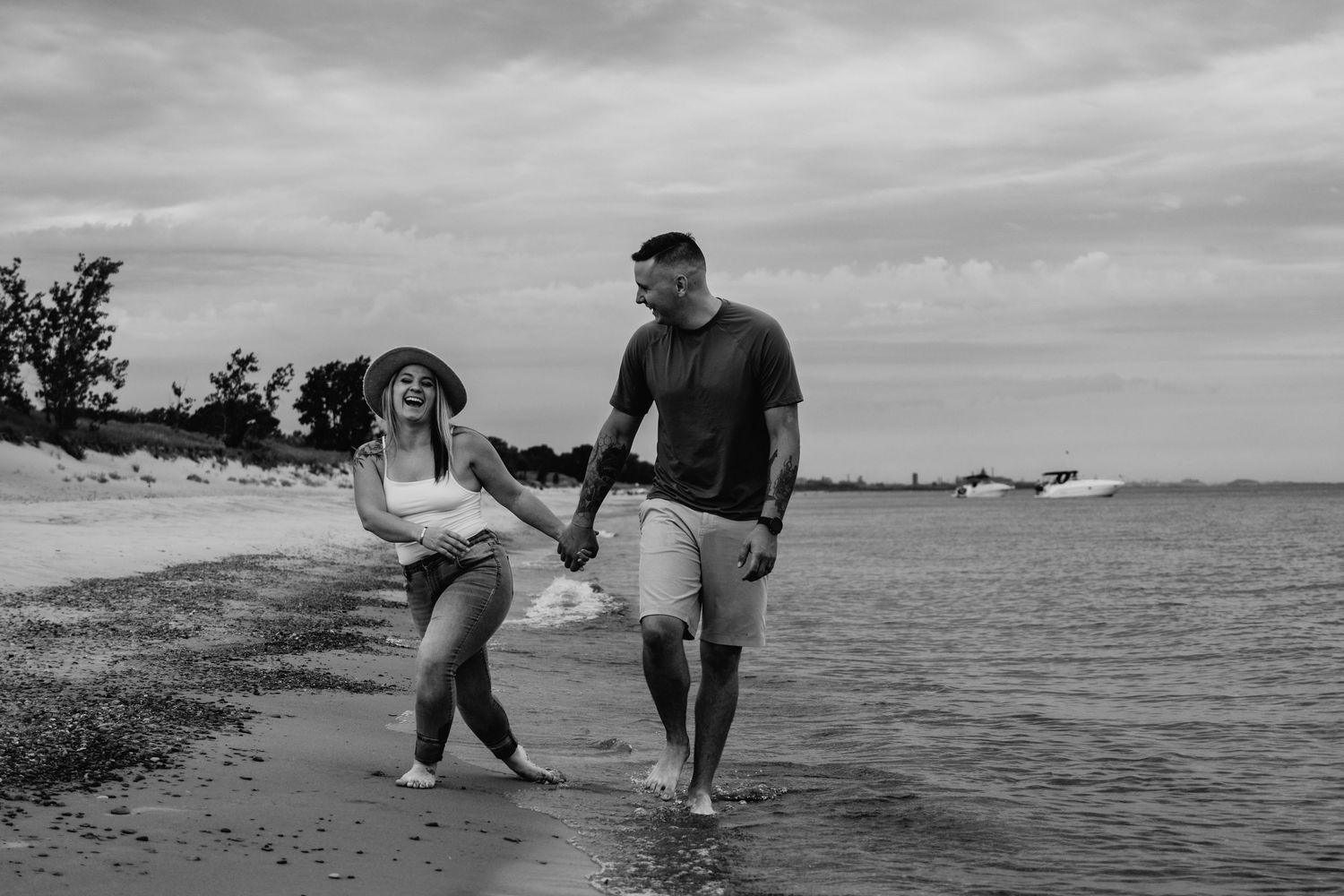 A couples session at Indiana Dunes National Park, West Beach in Gary, Indiana