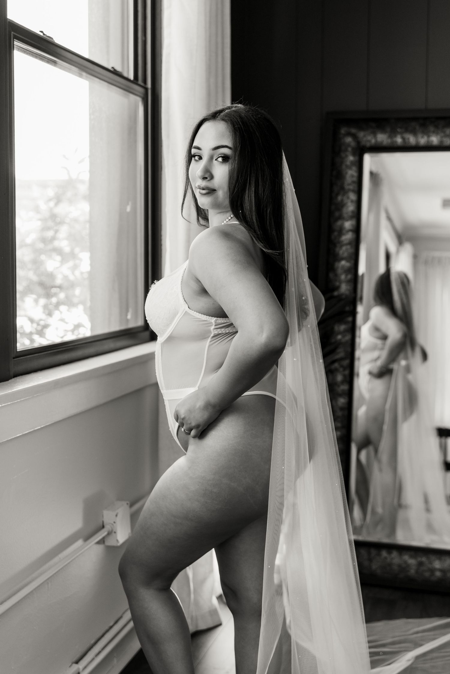 A bridal boudoir session in Valparaiso, Indiana