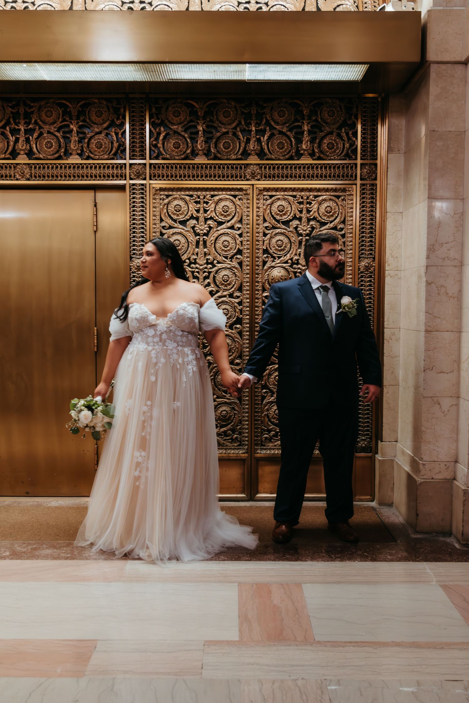 A wedding at City Hall in Chicago, Illinois