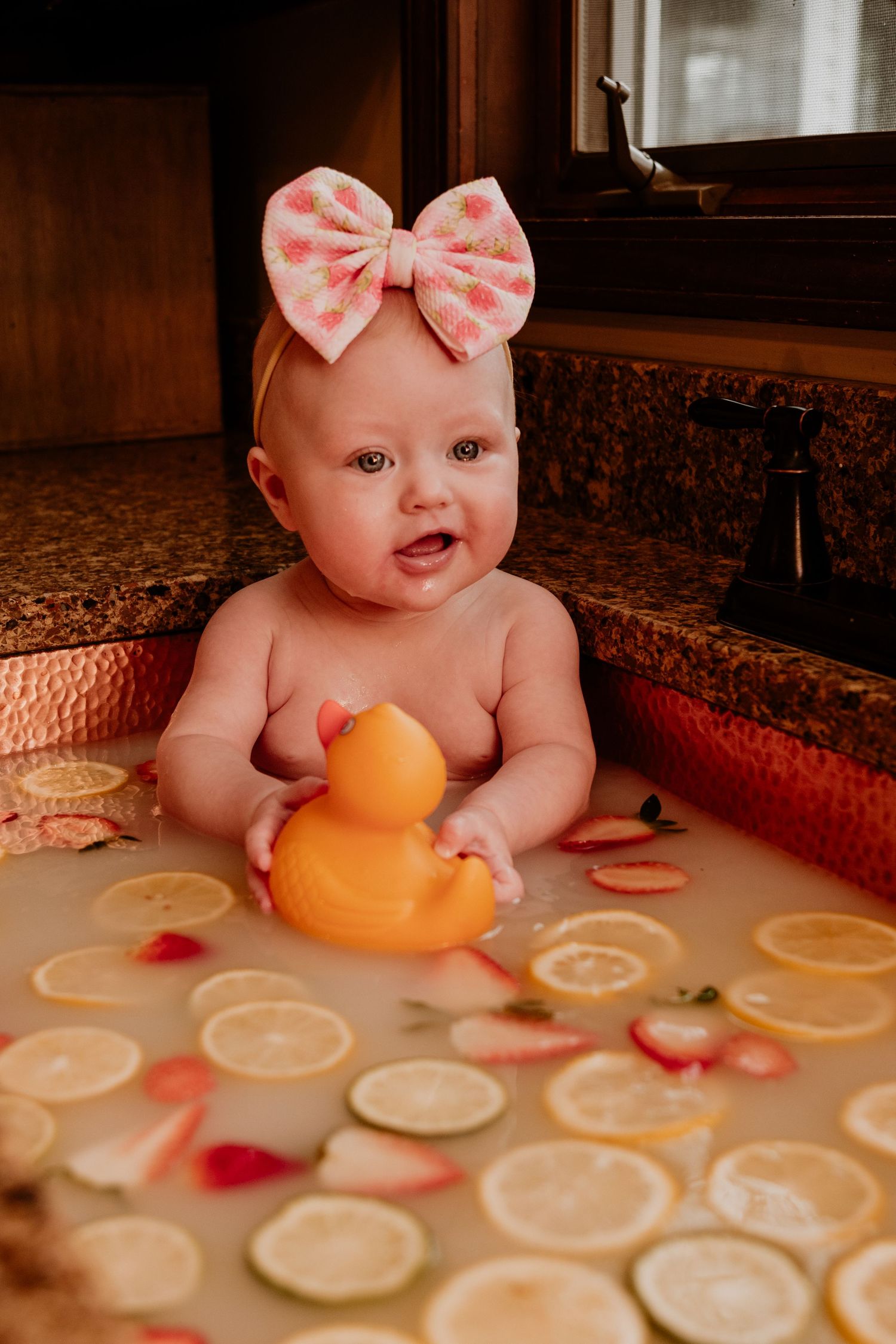 A milk bath session in DeMotte, Indiana