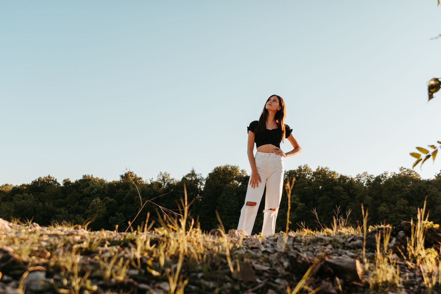 A senior session at France Park in Logansport, Indiana
