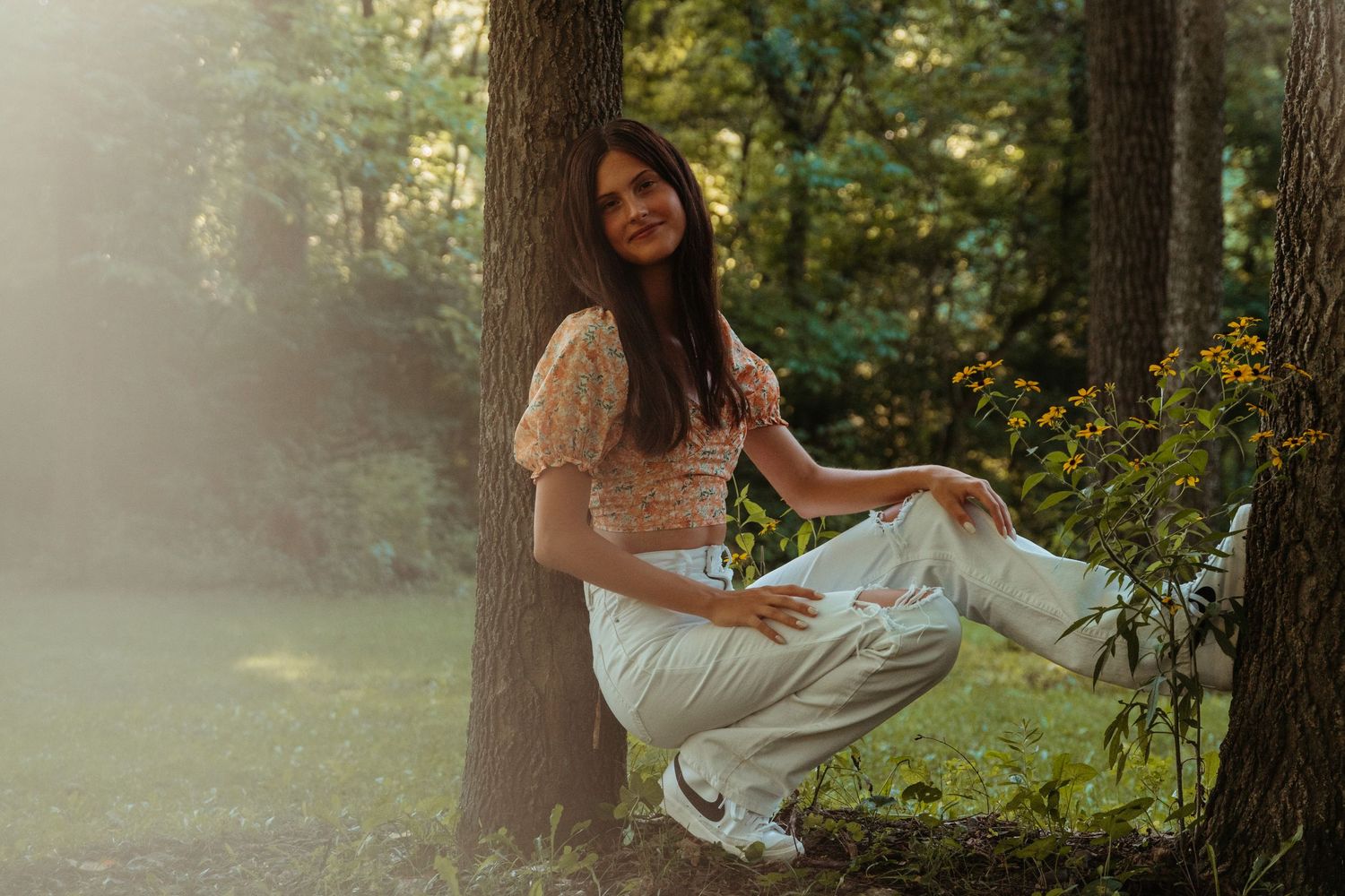 A senior session at France Park in Logansport, Indiana