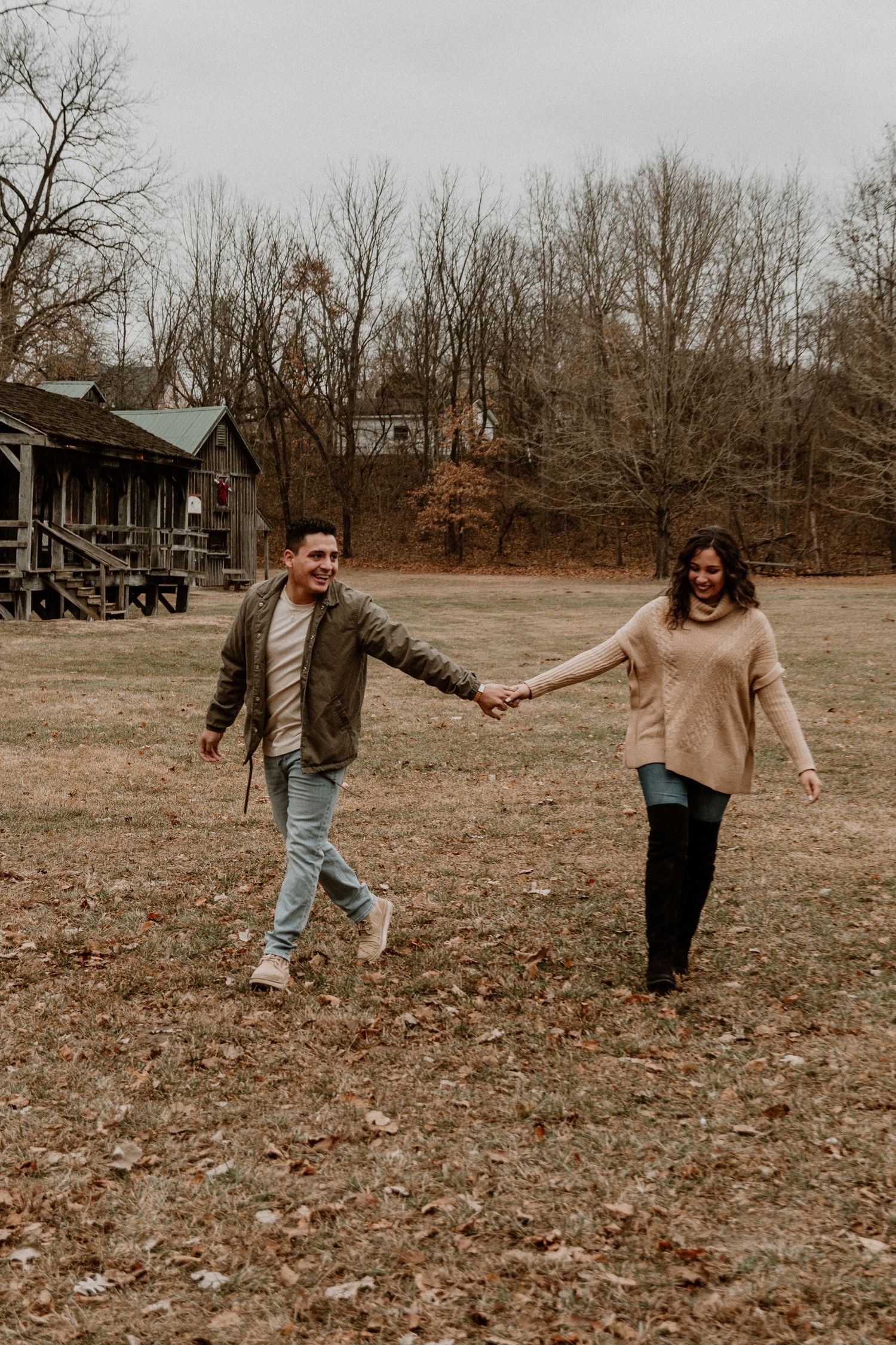 A couples session at Deep River County Park in Hobart, Indiana