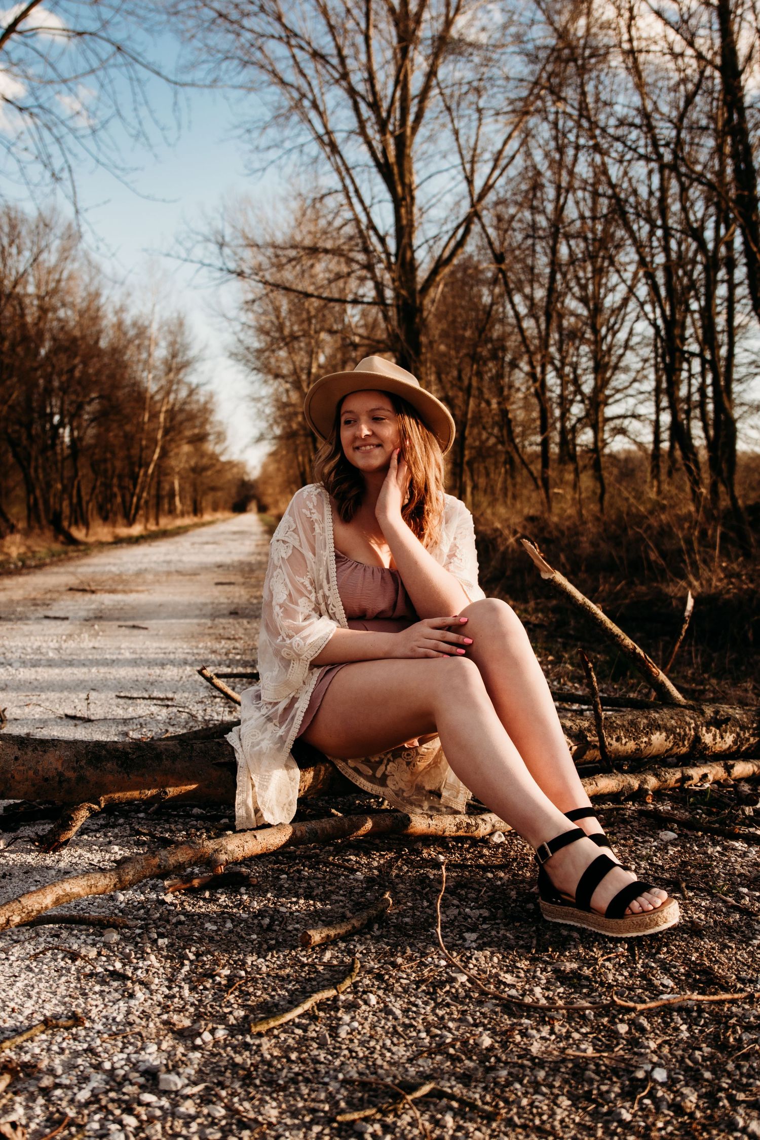 A senior session in Fair Oaks, Indiana