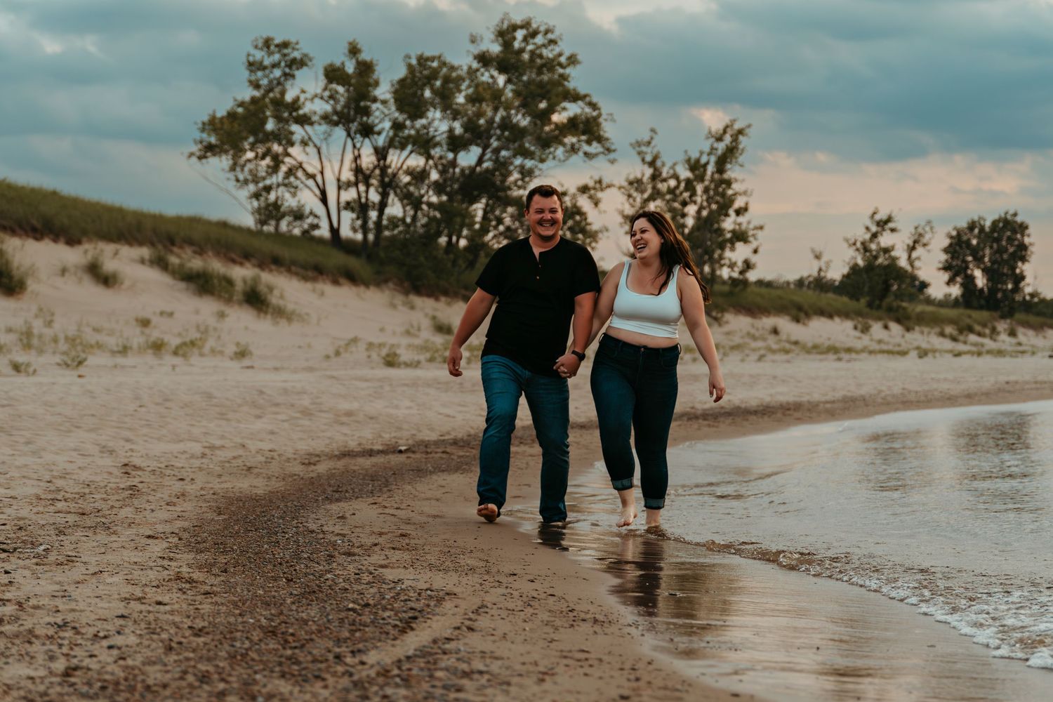 A couples session at Indiana Dunes National Park, West Beach in Gary, Indiana