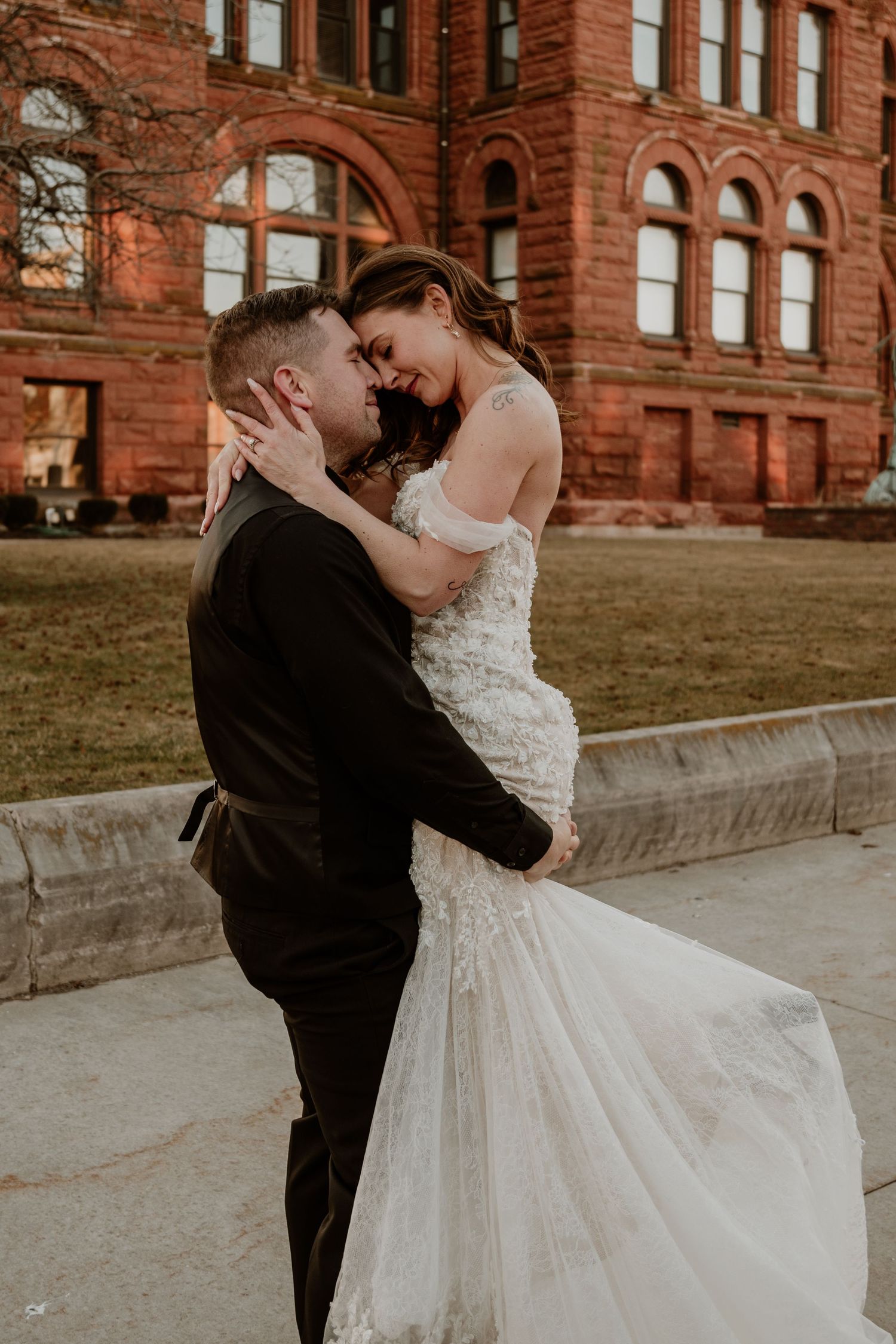 A wedding at La Porte County Courthouse, Indiana
