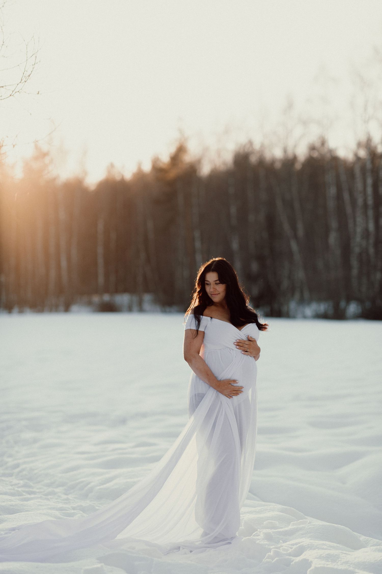 Gravidfotografering på vintern