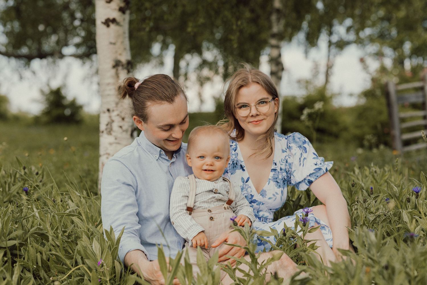 Familjefotografering på sommaren