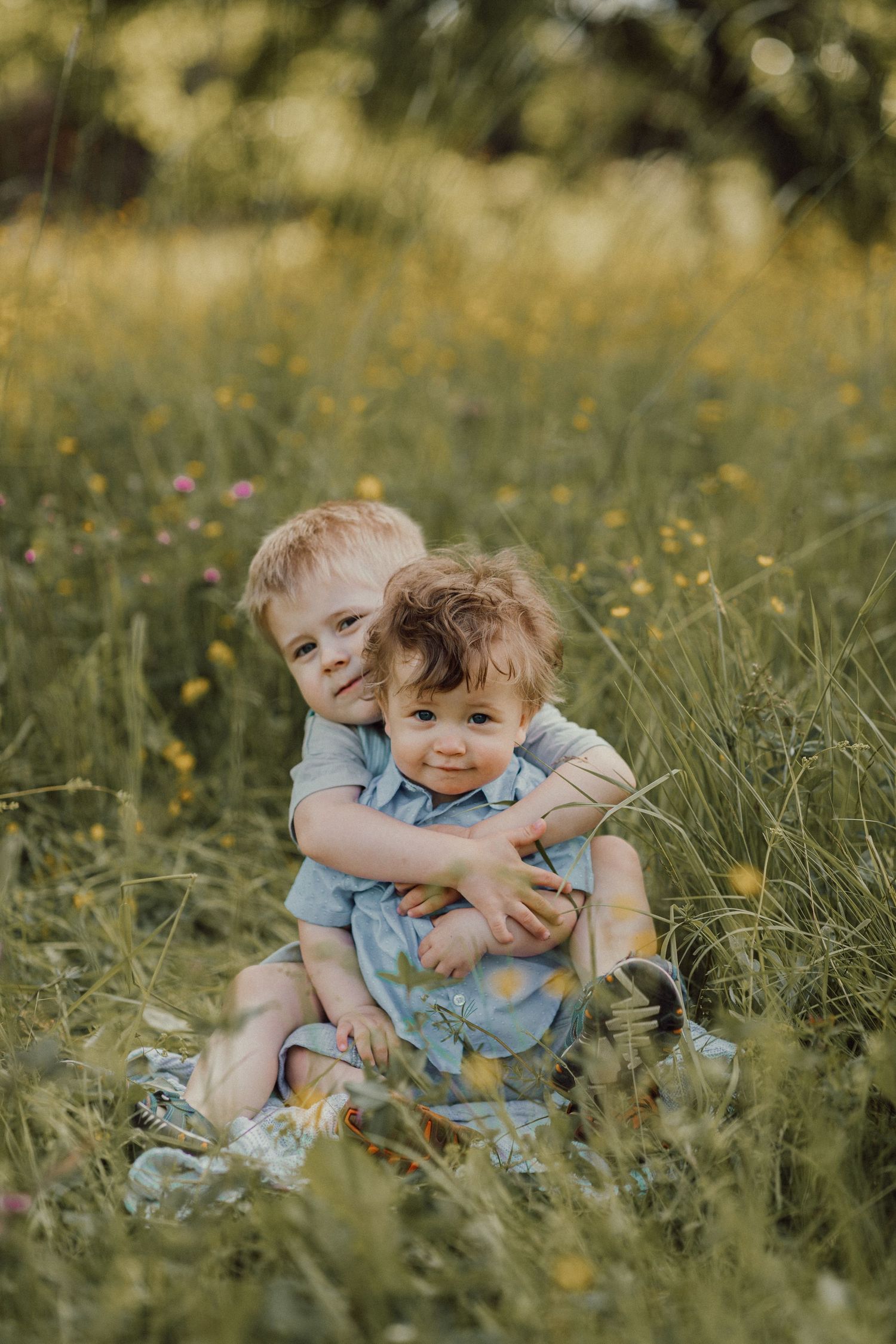 Familjefotografering på sommaren