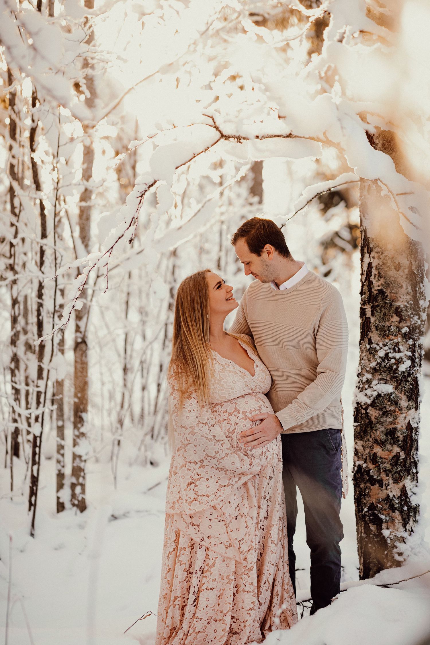 Gravidfotografering på vintern