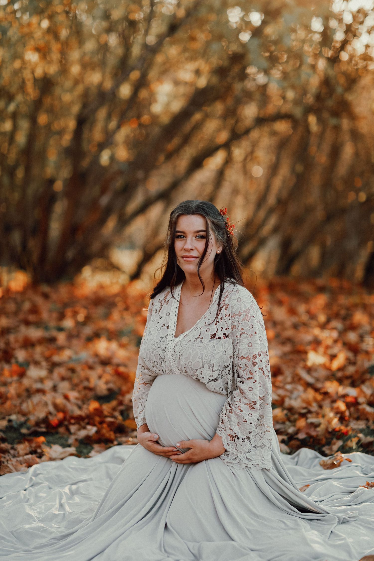 Gravidfotografering på hösten
