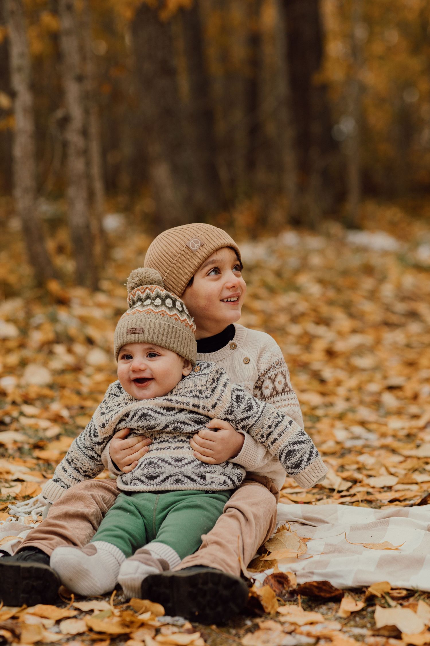 Familjefotografering på hösten