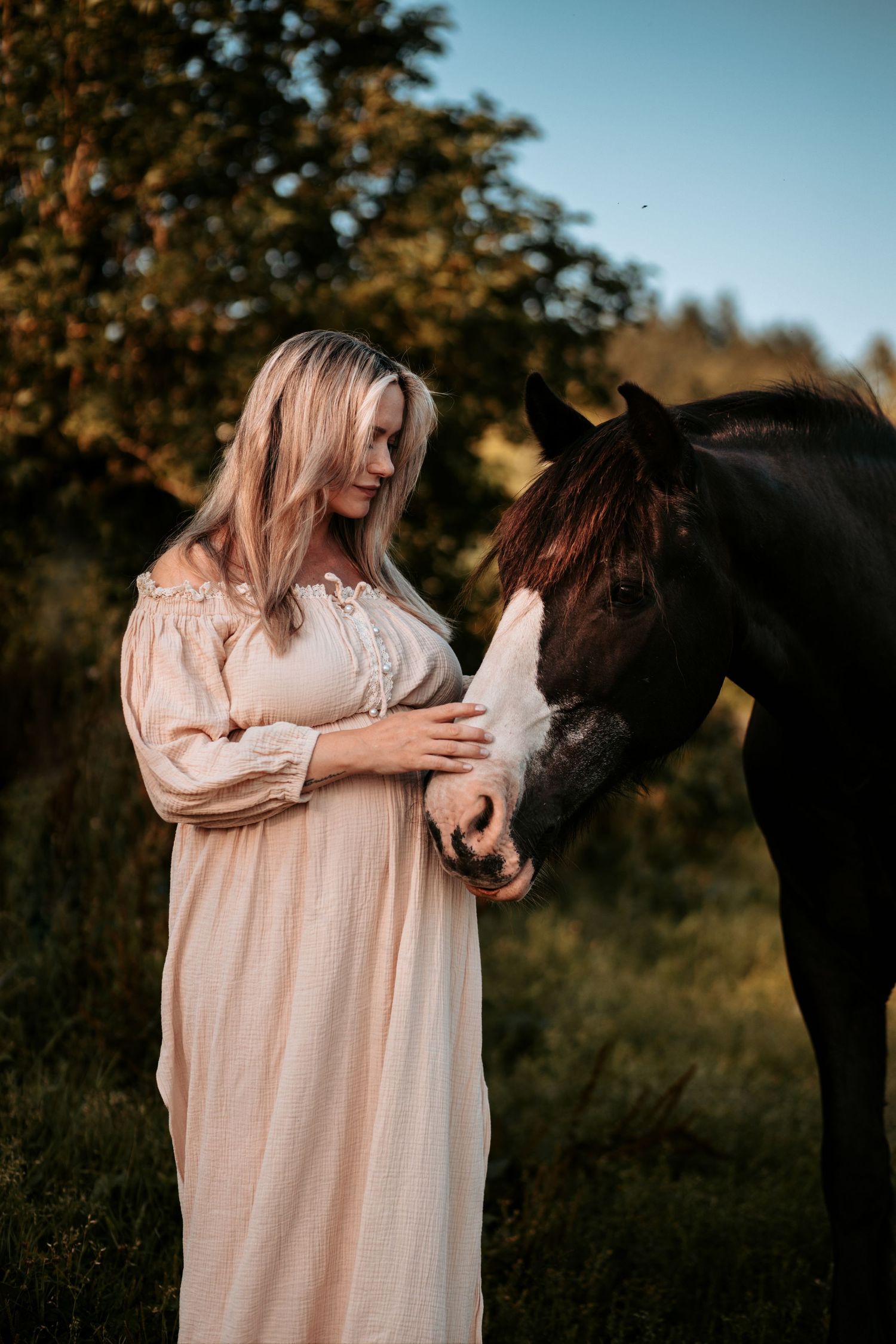 Gravidfoto med hest