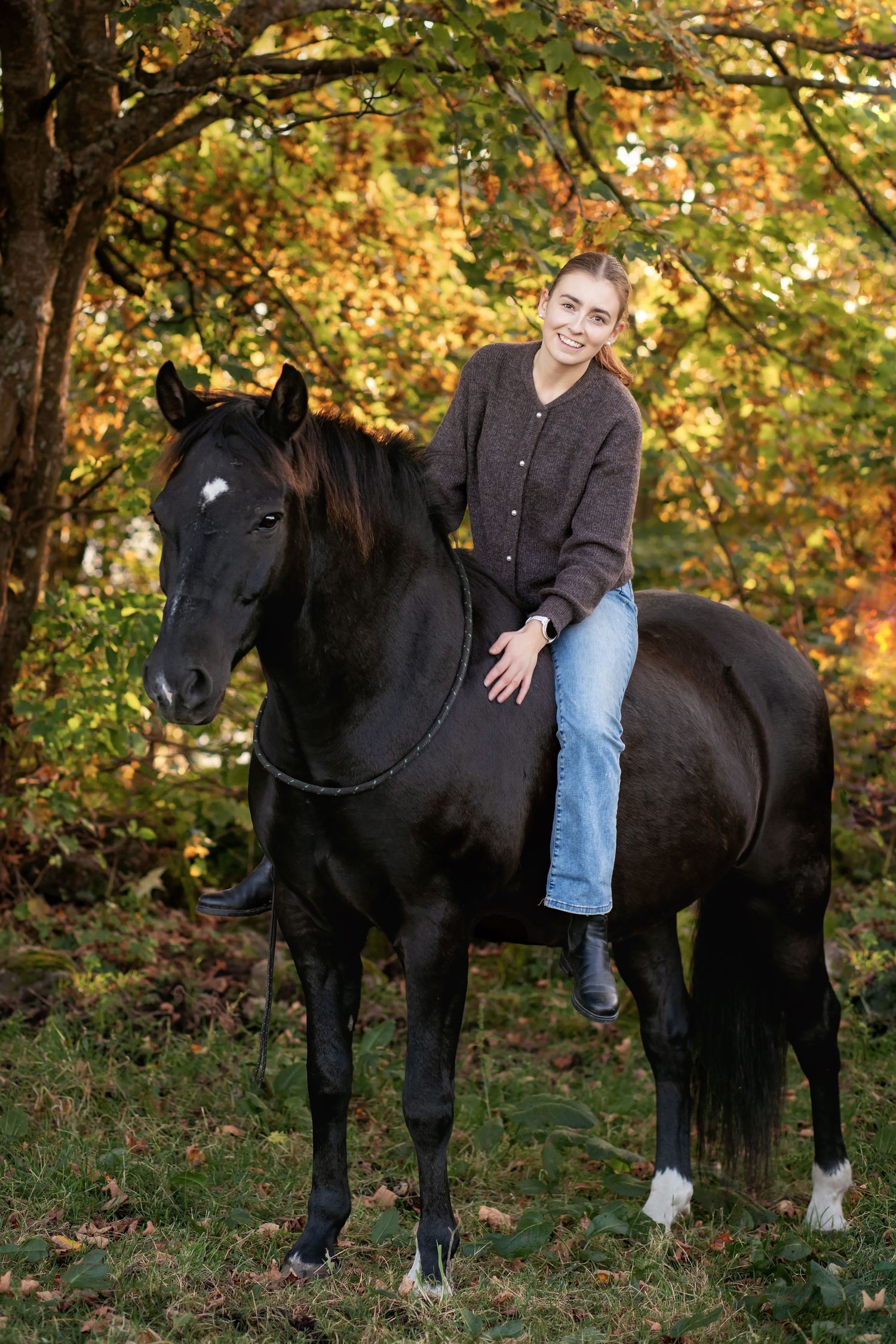 Hest med eier