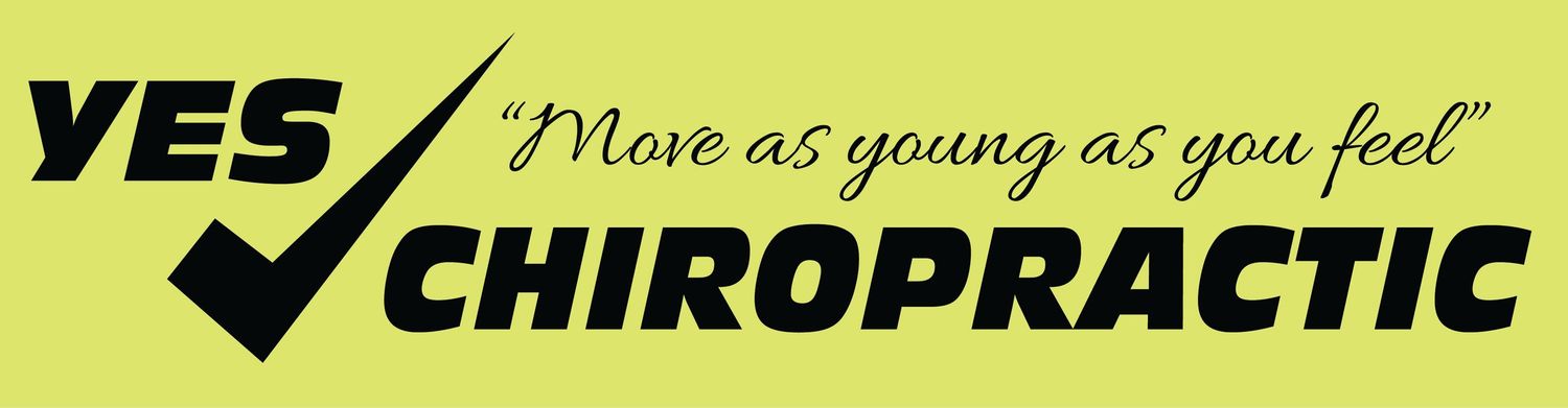 Spinal MT Series Partner: Yellow banner with motivational chiropractic slogan in black text.