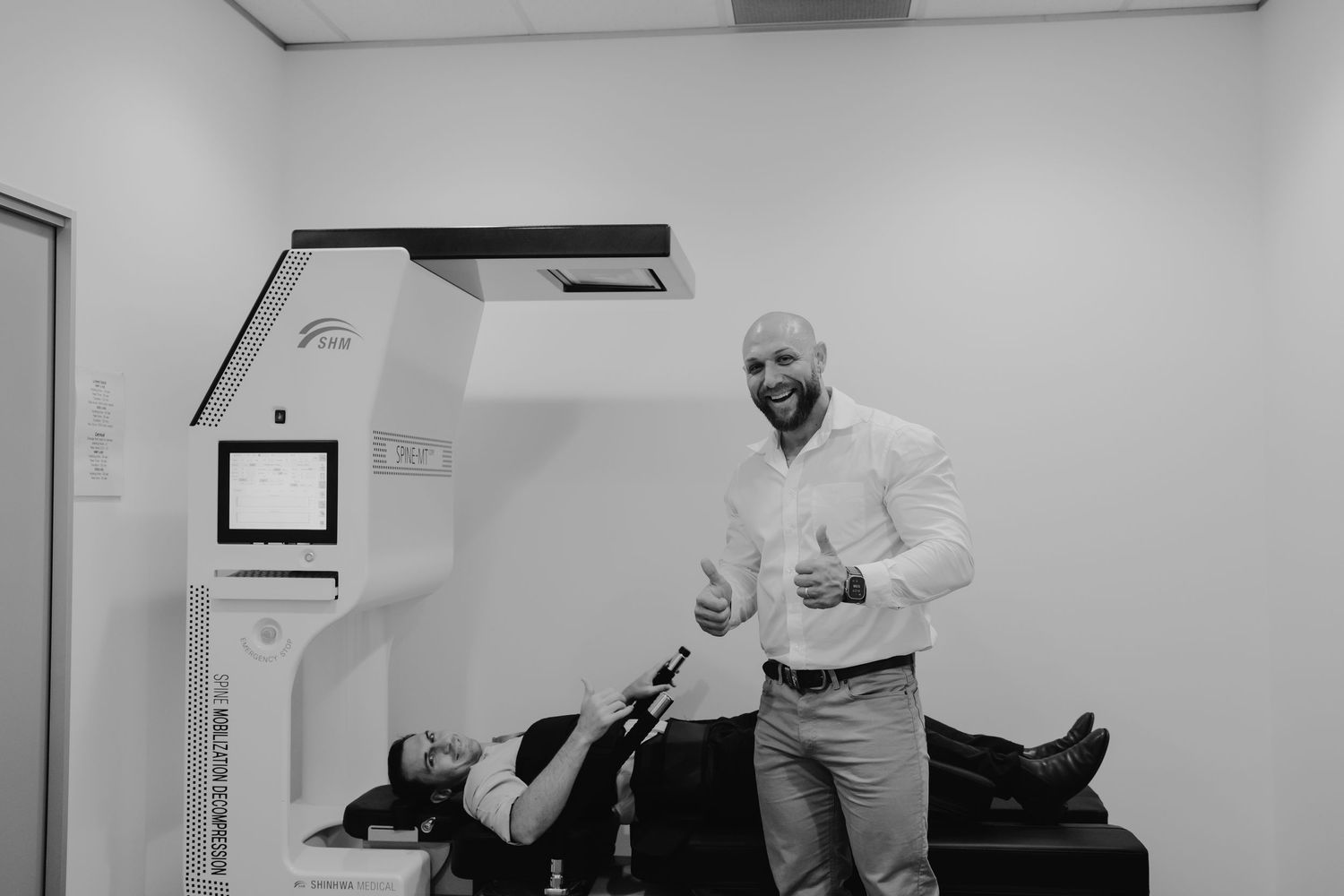 Meet Dr. Jeremy Pont and Jake Foxx. Showing sequence of spinal adjustment procedures on the MT Core.