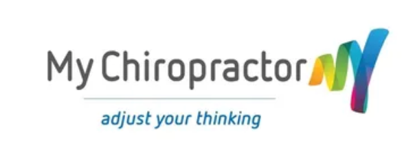Spinal MT Series Partner: My Chiropractor logo featuring colourful rainbow gradient design elements.