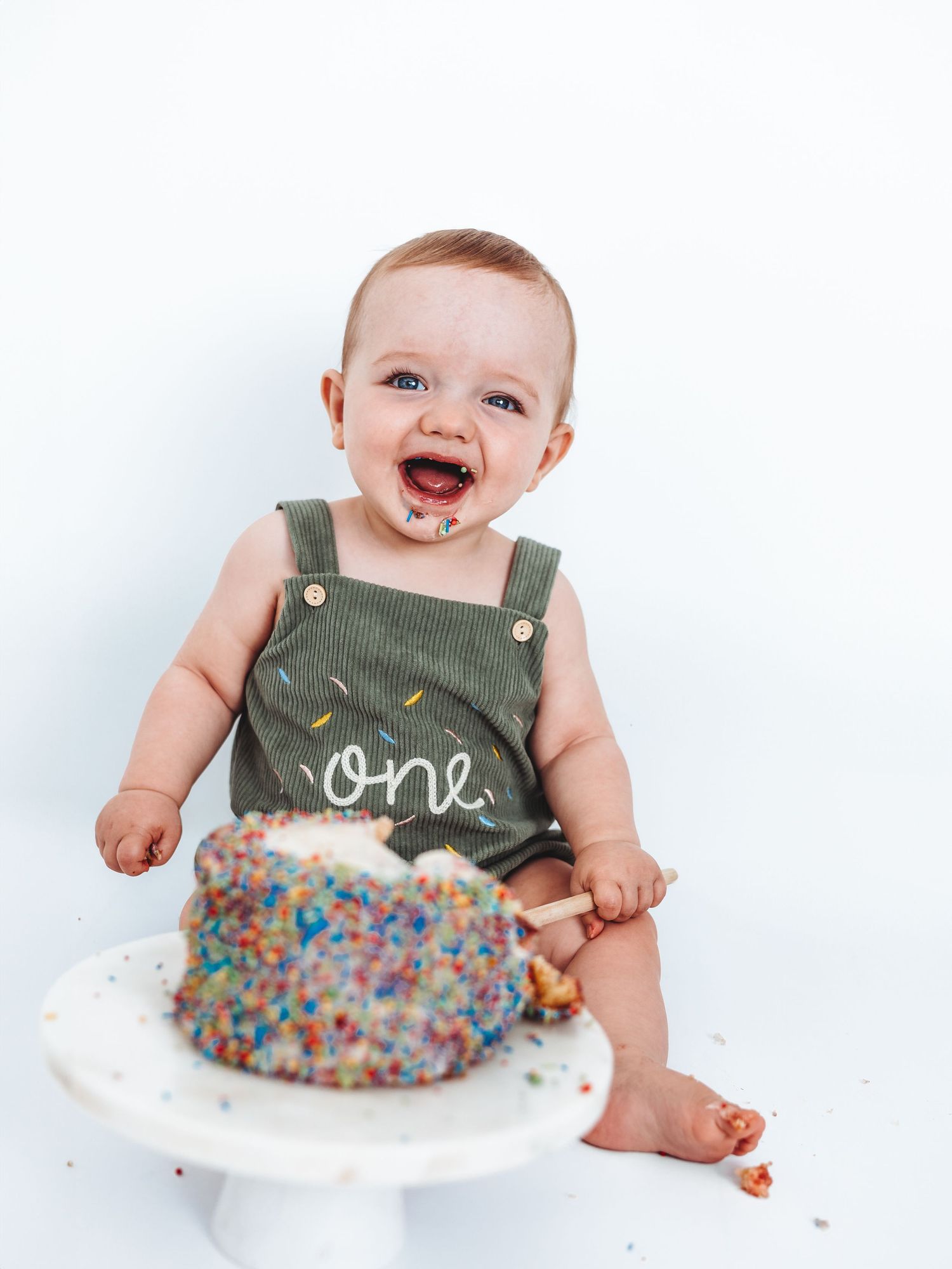 Baby in green \