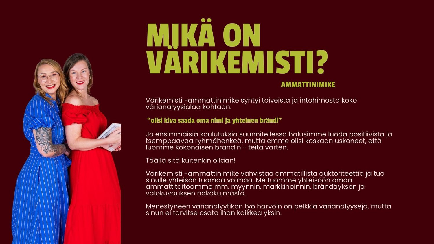 Värianalyysikoulutus
