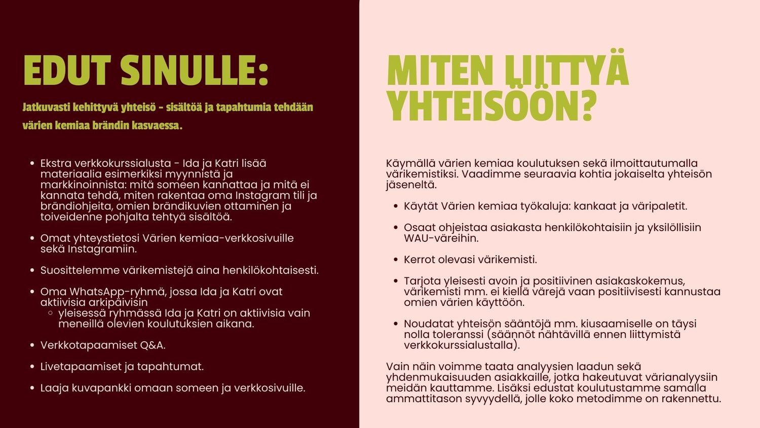 Värianalyysikoulutus
