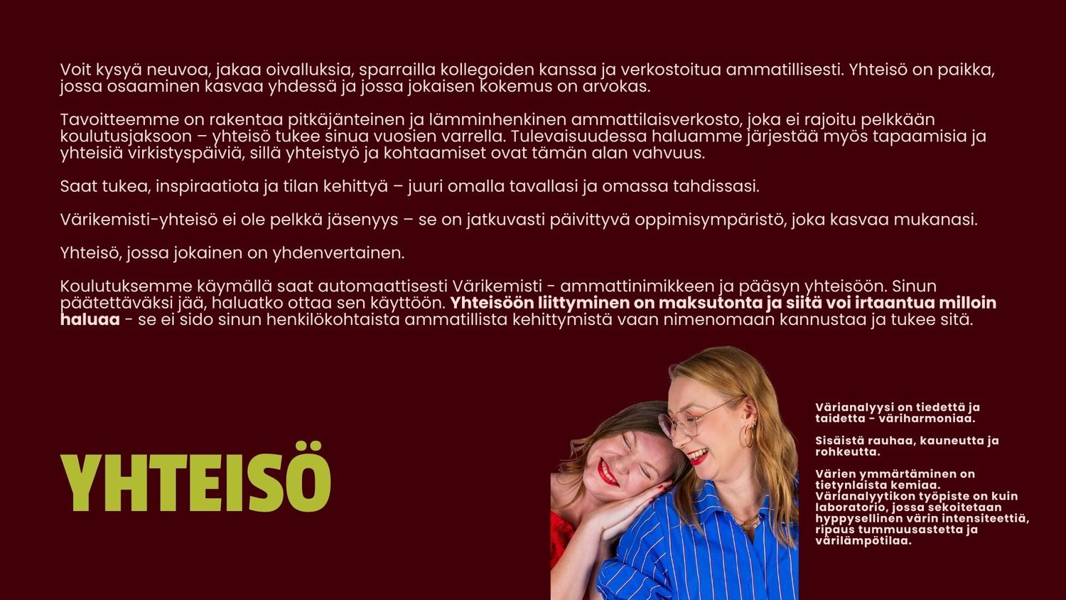 Värianalyysikoulutus