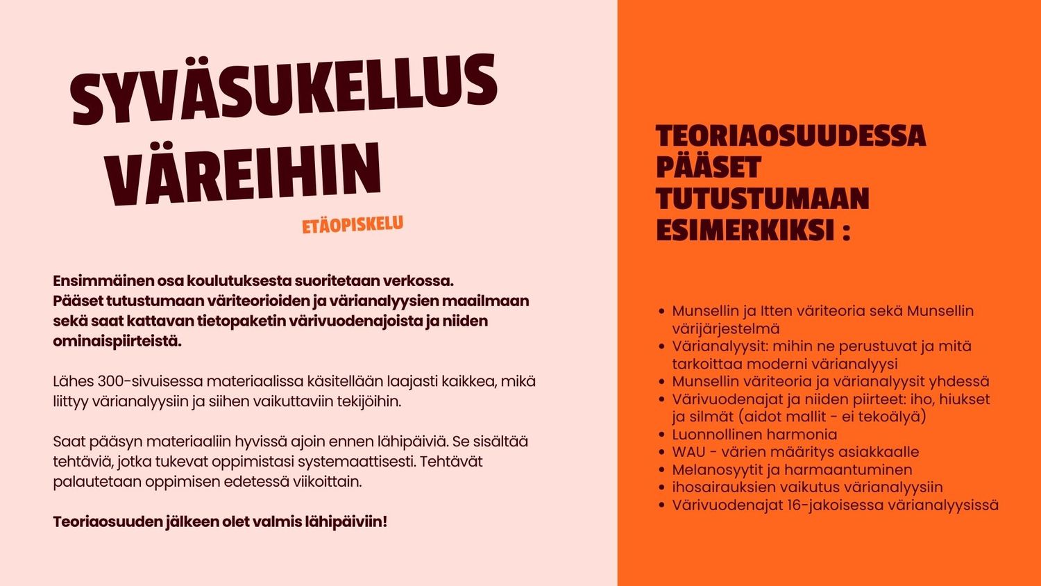 Värianalyysikoulutus