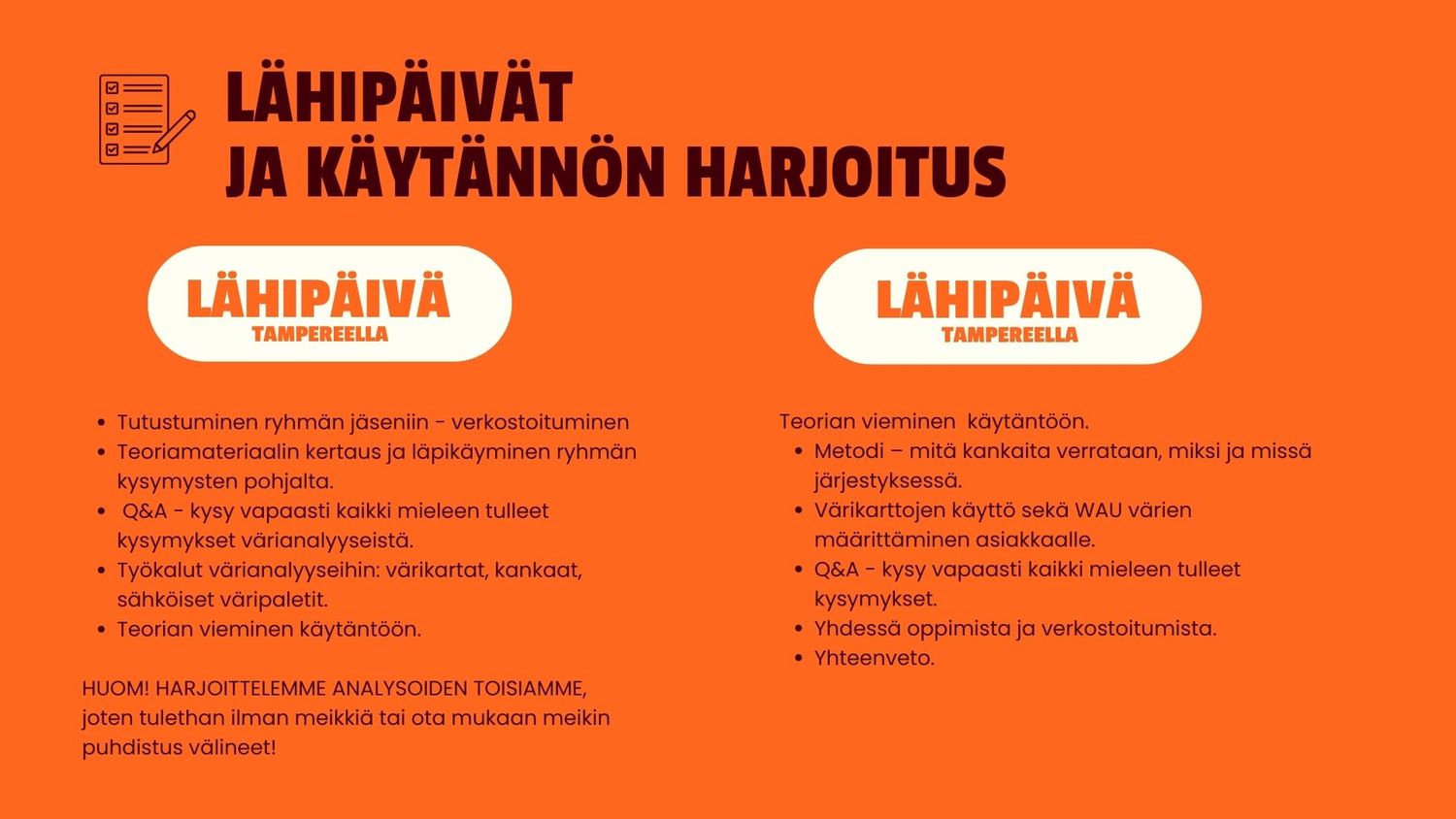 Värianalyysikoulutus