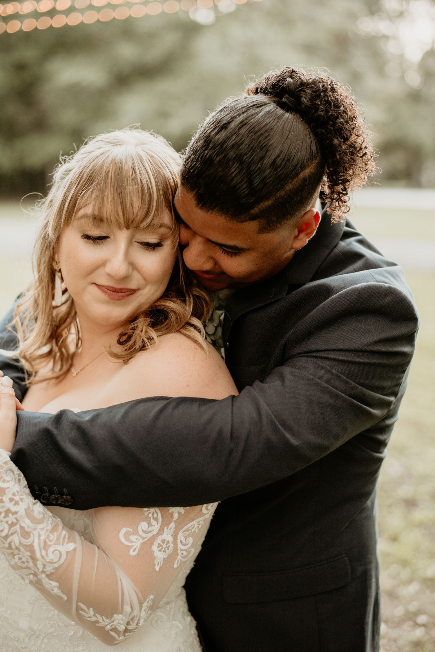 Romantic wedding photo of newlyweds taken by Willow + Vine Photography