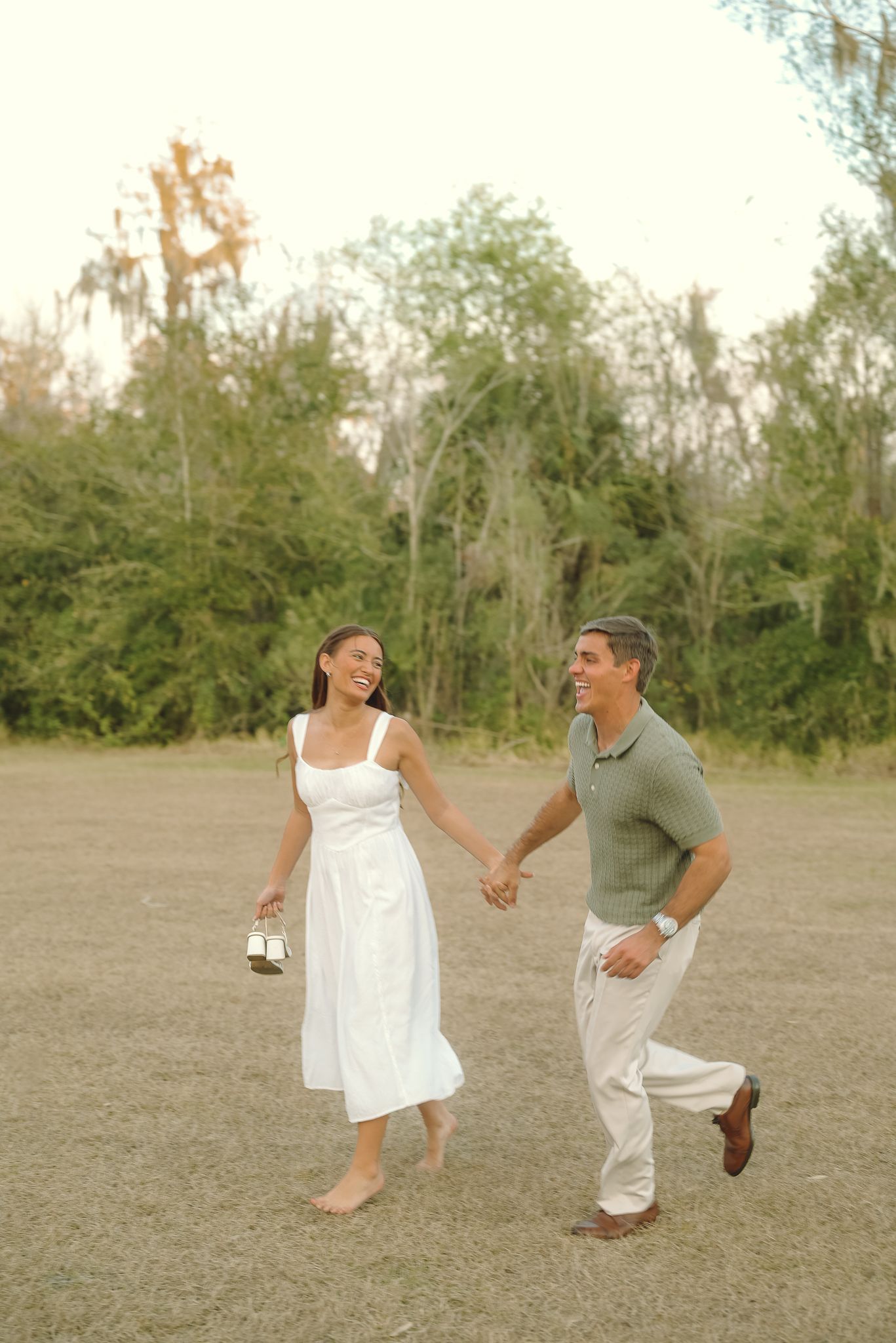 Dreamy cinematic engagement photos. Cinematic engagement photographer.