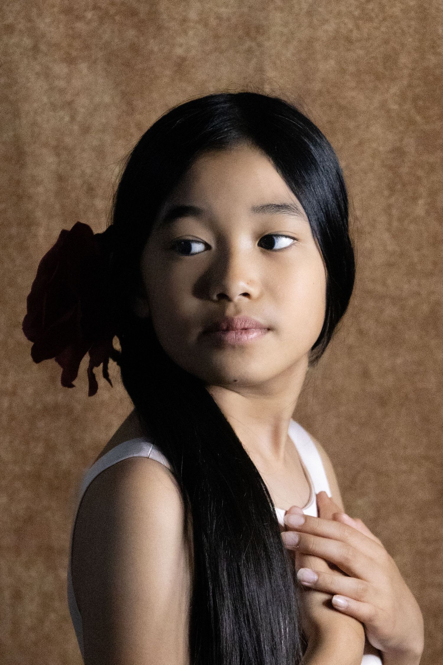 Fine art children's portrait of a young girl by Bespoke Studio in Southlake TX