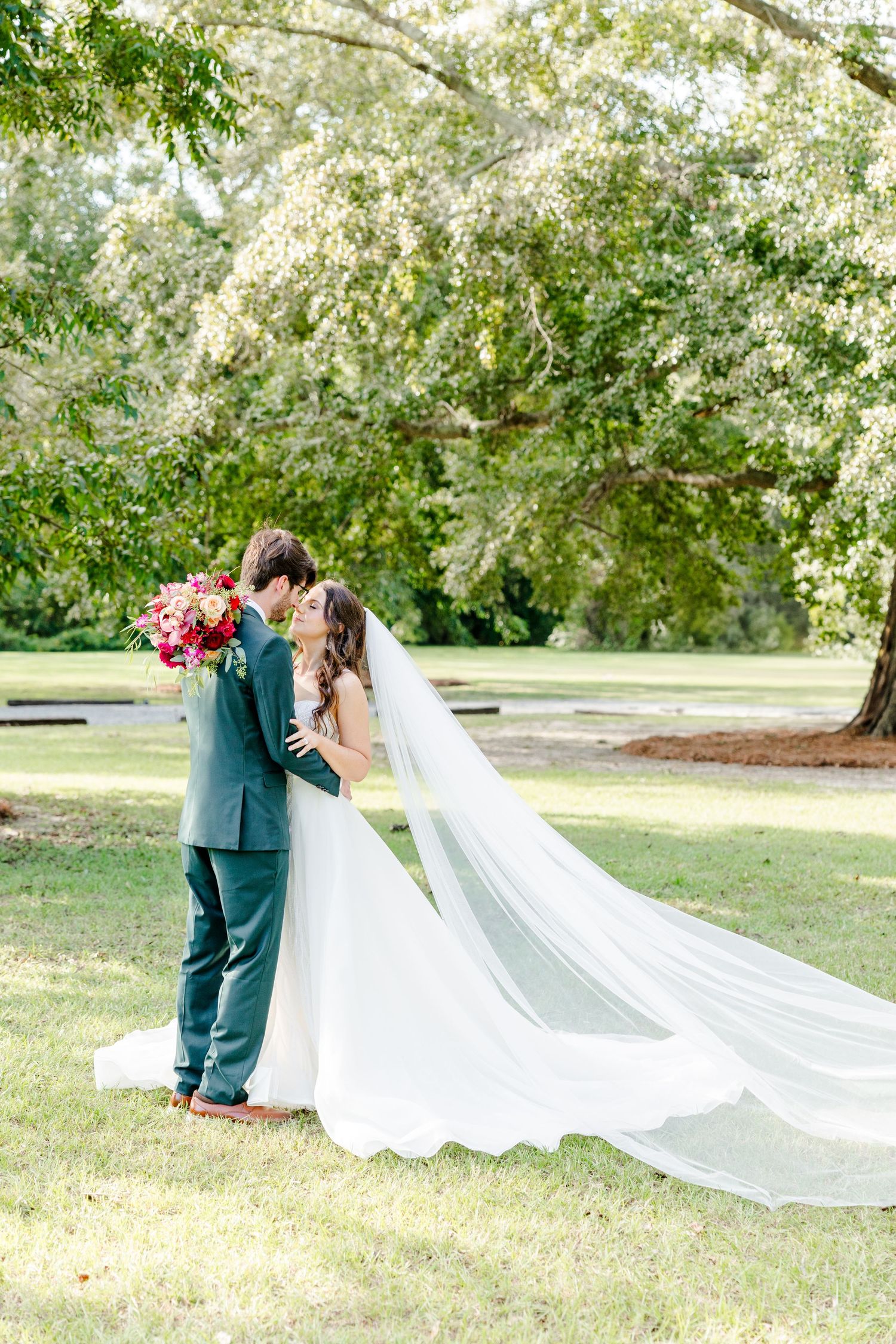 fall wedding color green suit and fall flowers south Georgia wedding