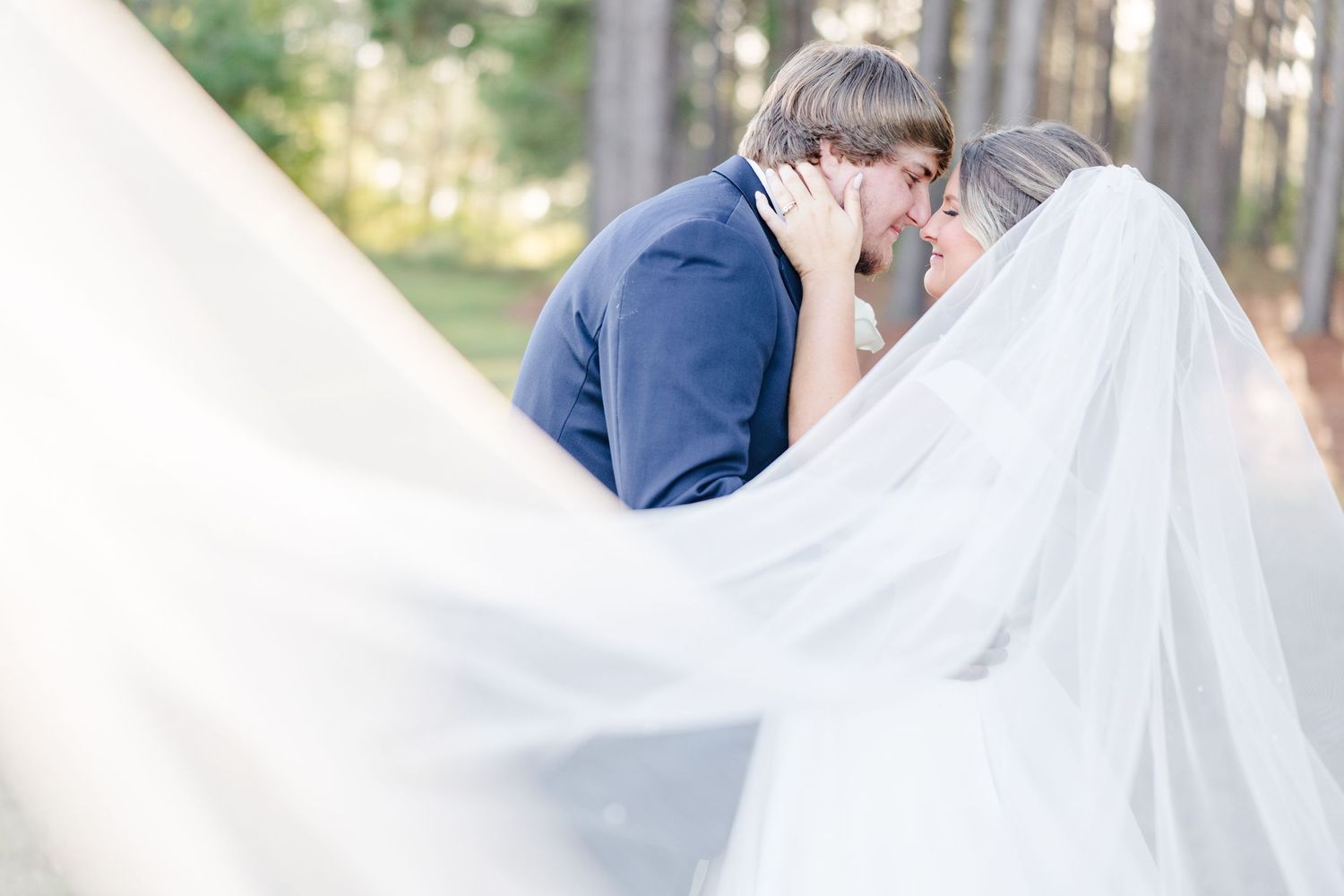 classic blue tux wedding in south Georgia wedding