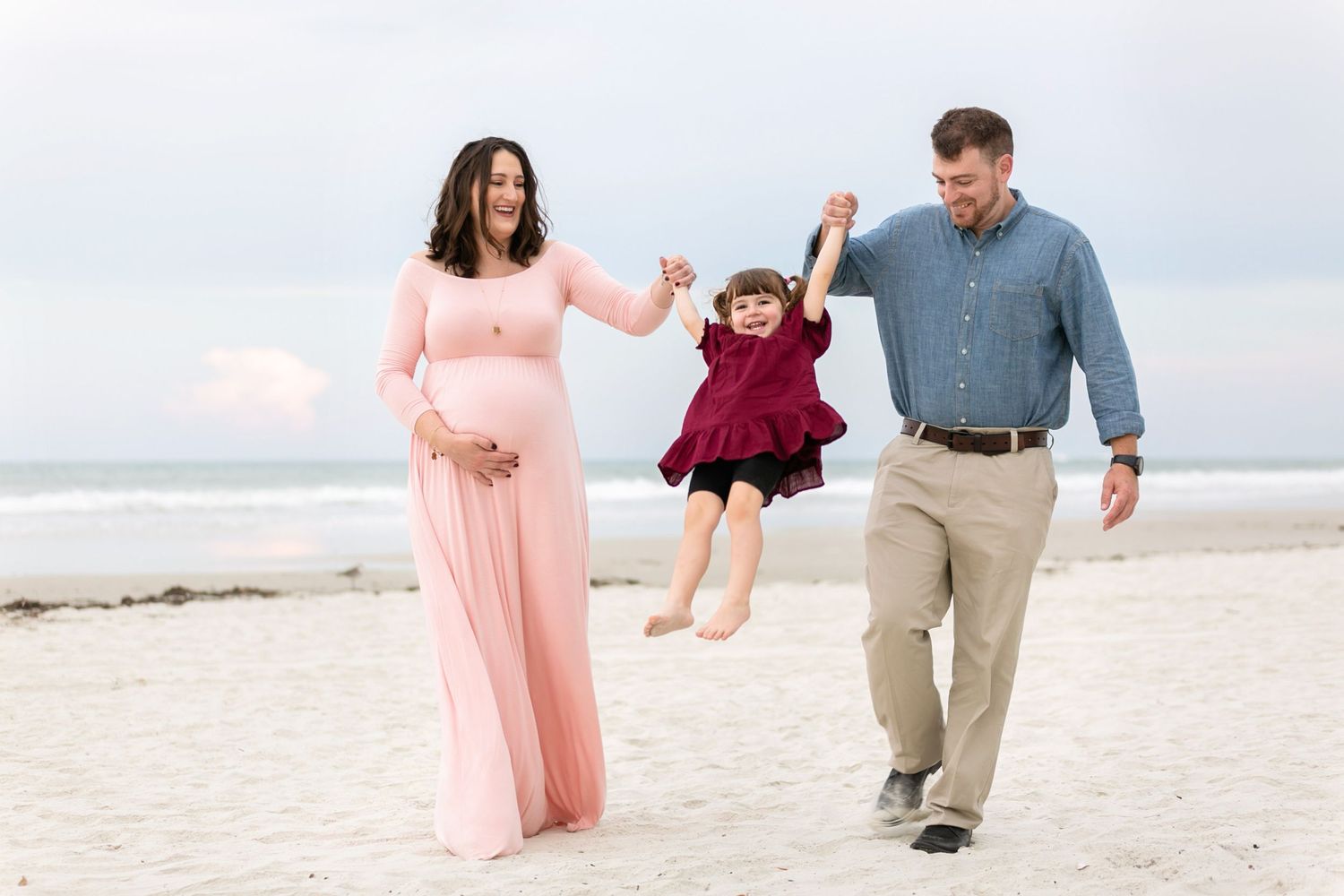 A family maternity beach session, Orlando Newborn Photography, Sanford Newborn Photography, 21 Moments Photography