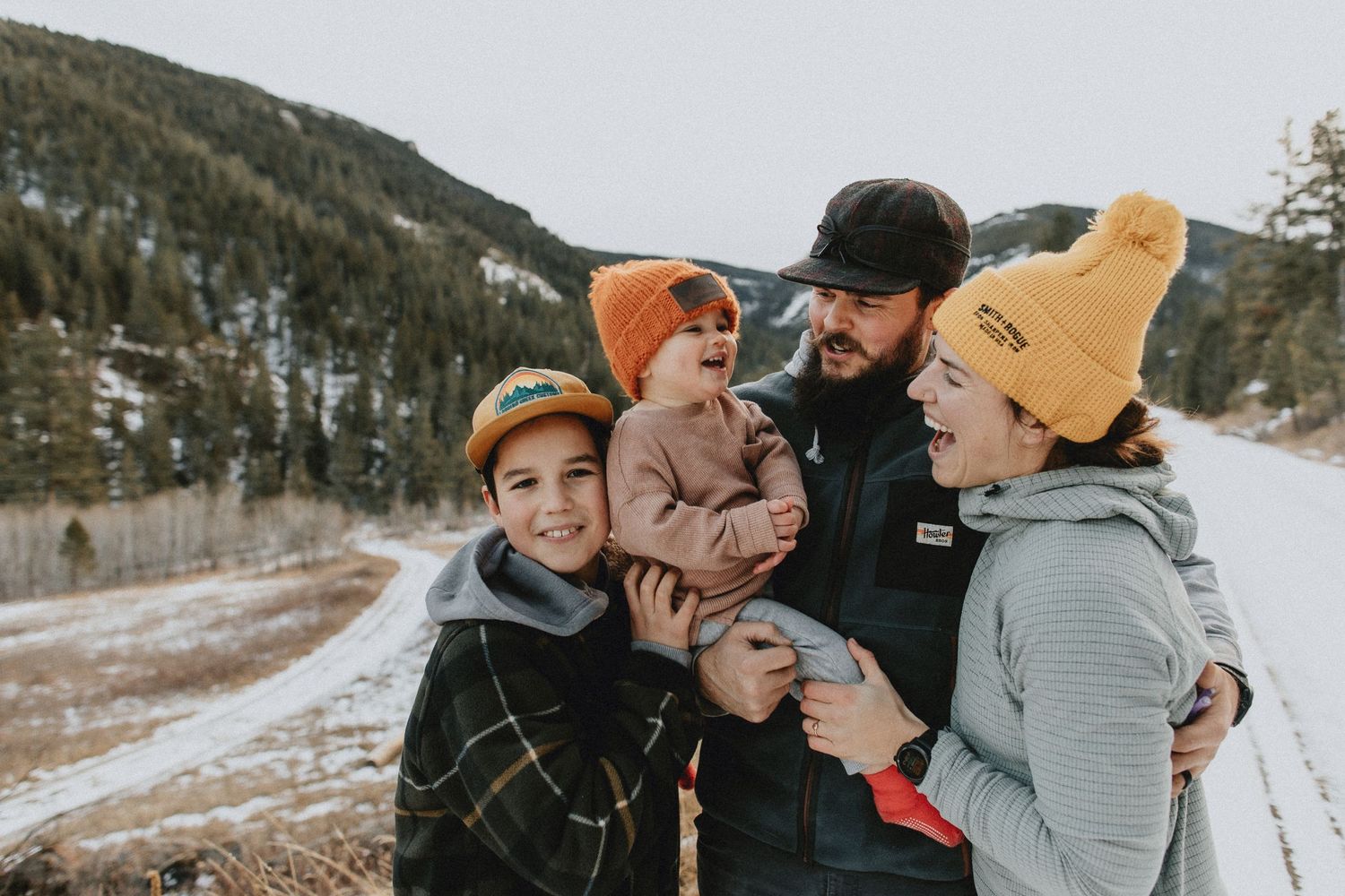 Montana photographer Kailey Doran with her partner and kids
