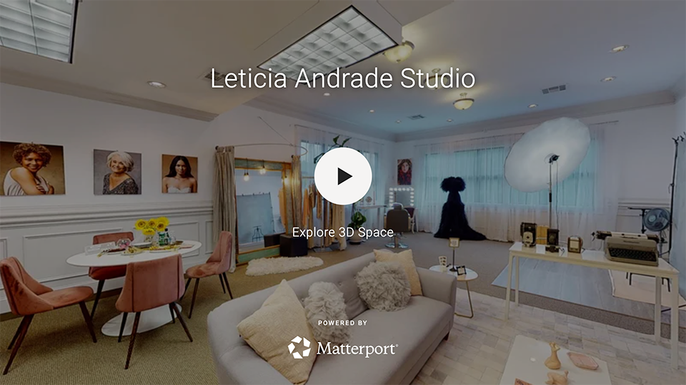 Leticia Andrade Studio virtual 3D tour powered by Matterport showcasing a modern interior design space.