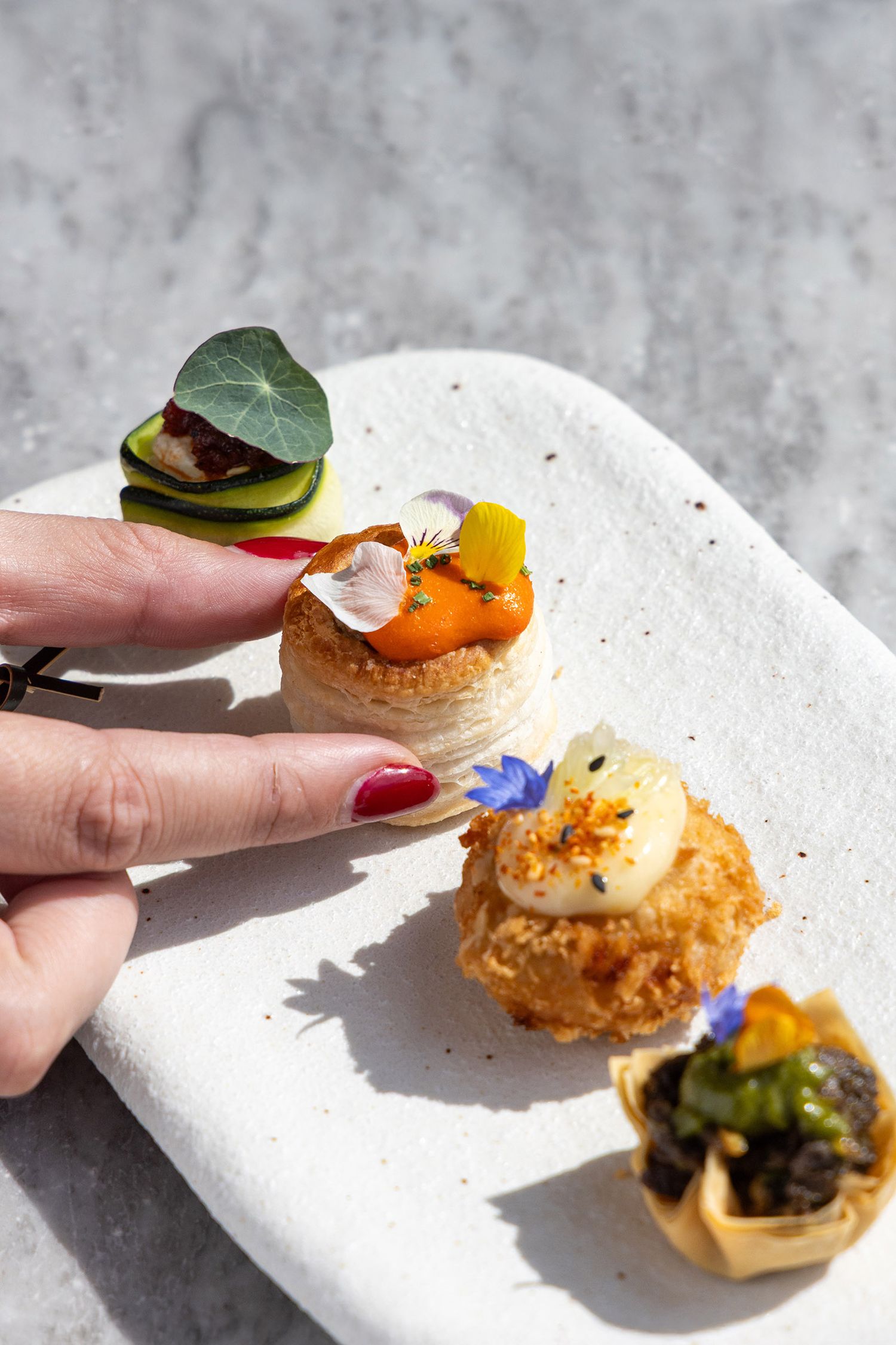 Canapes photography, London Daisy Green Collection