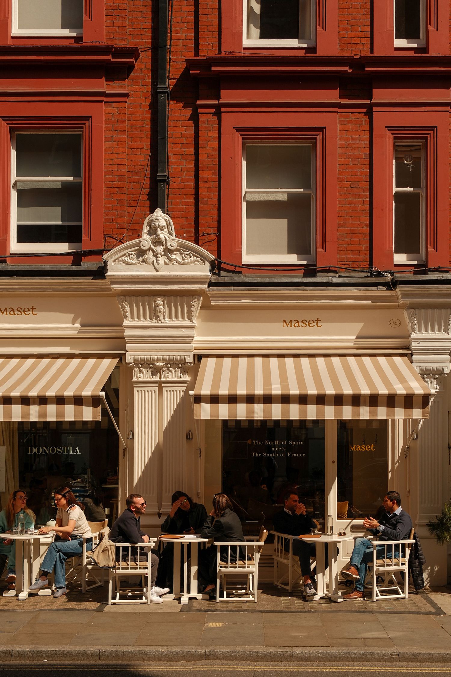 Maset café exterior, street photography , Marylebone, London.