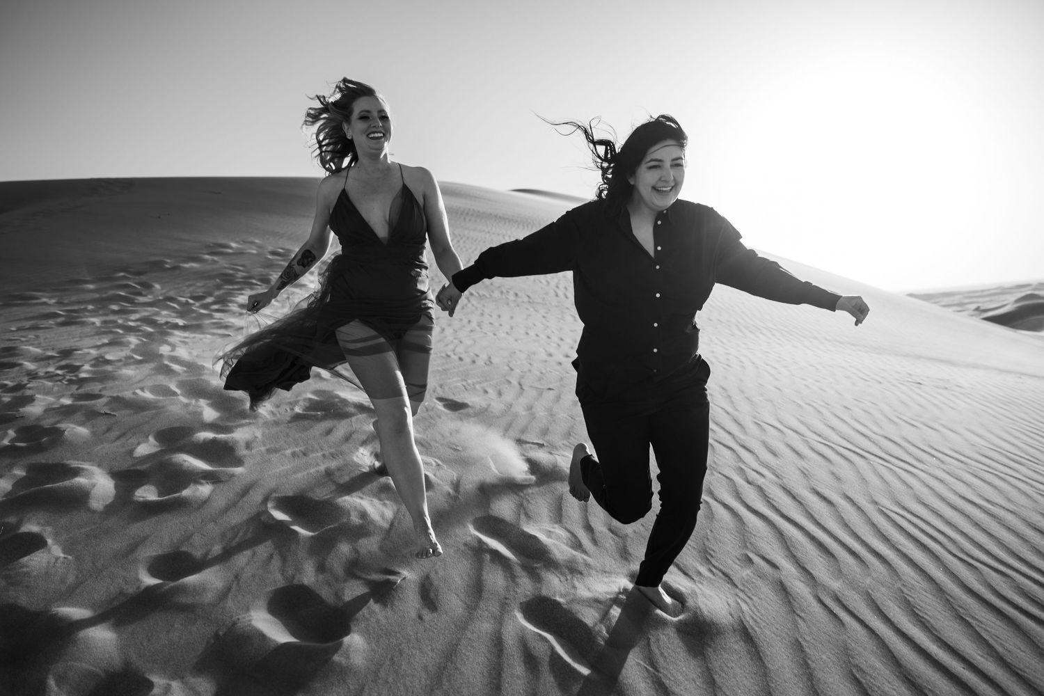 Black & White - Glamis Sand Dunes - Engagement photography - Southern California - by Nicholas Sitarski 2022