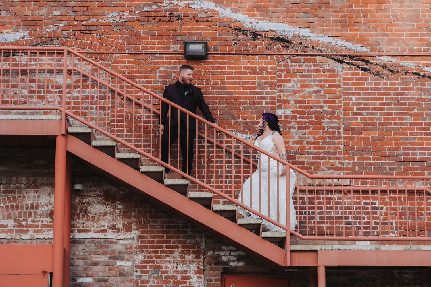 Loft 84 - Stairs - Portrait - Wedding - Photography by Nicholas Sitarski