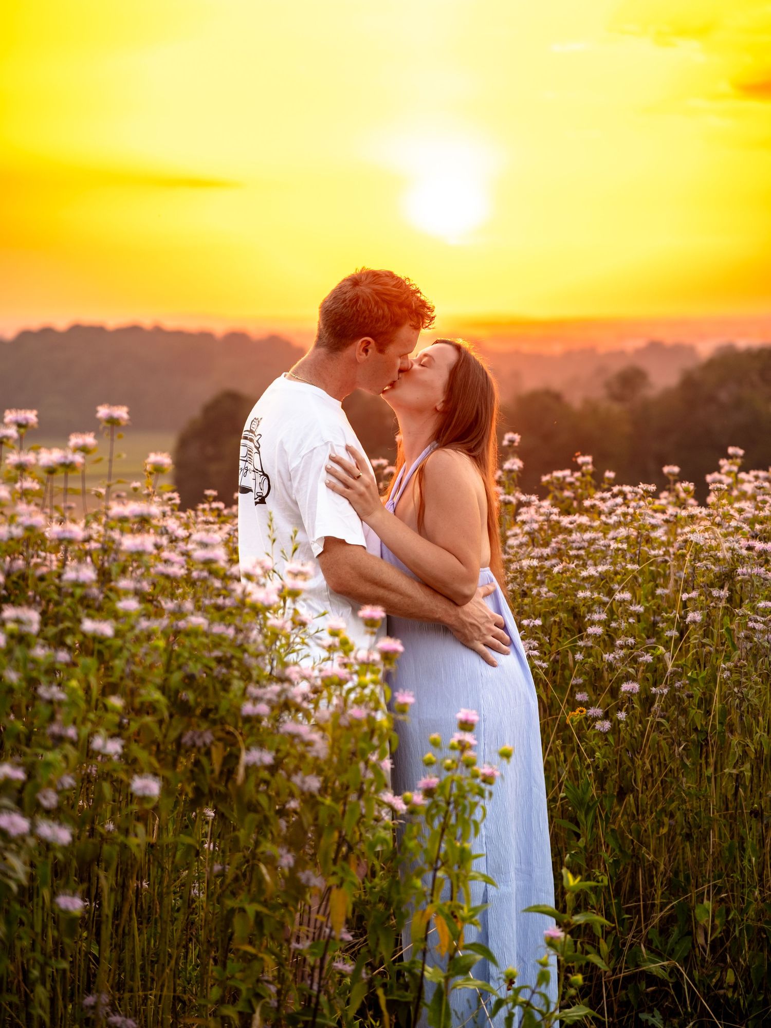 Wildflower Lookout Lancaster PA golden hour couples session