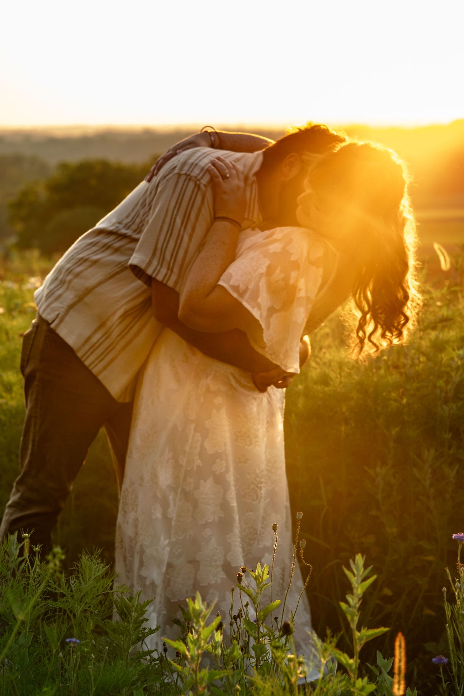 Wildflower lookout golden hour couples session