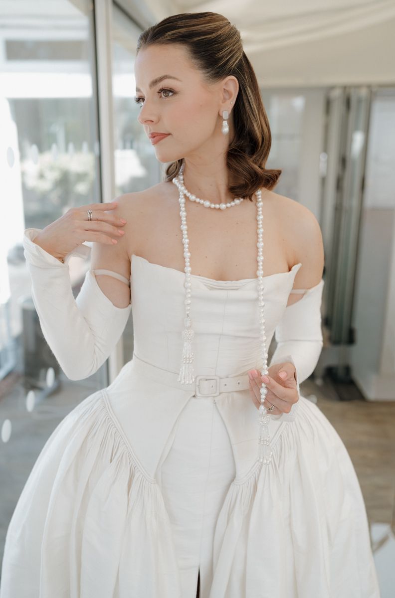 Bride editorial portrait in Capesthorne Hall - editorial wedding photographer in Cheshire